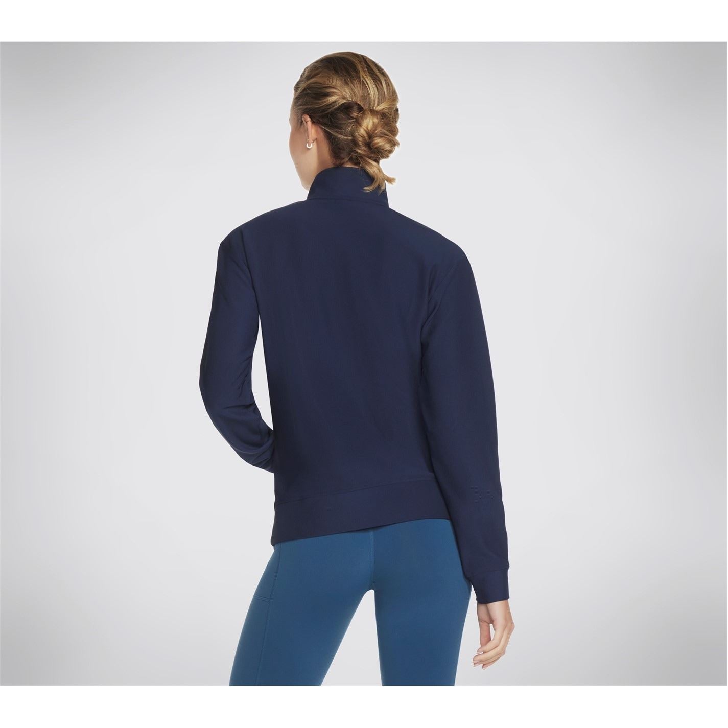 Skechers Womens Goluxe Rib 1 4 Zip Fleece