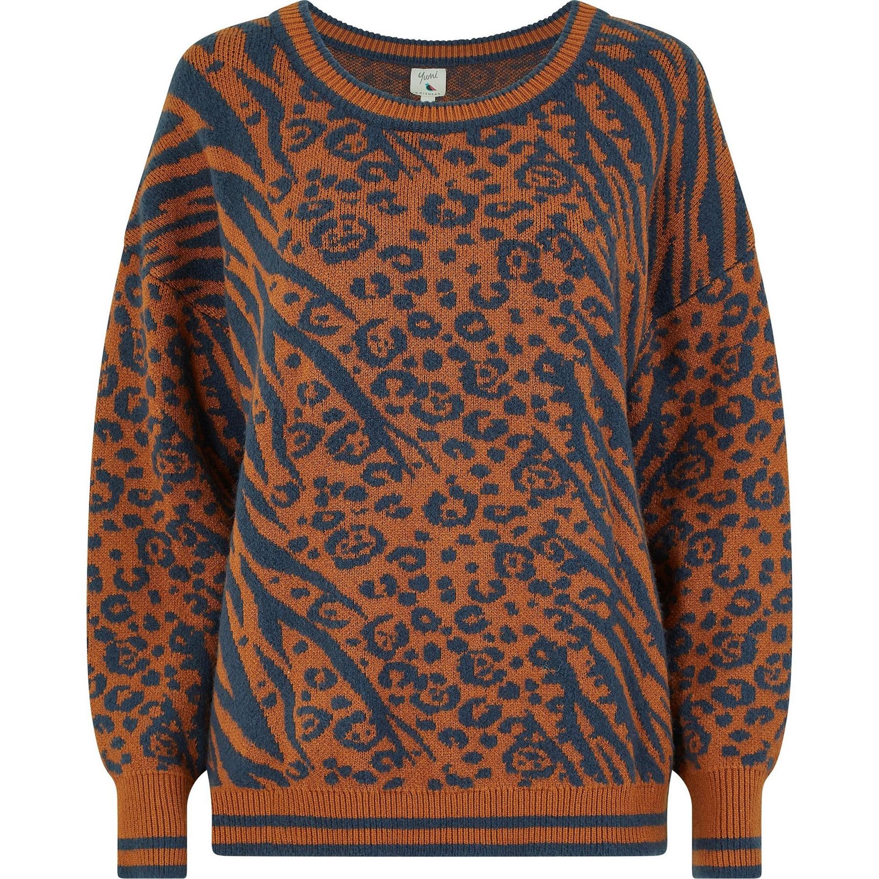 Yumi Animal And Zebra Print Jumper
