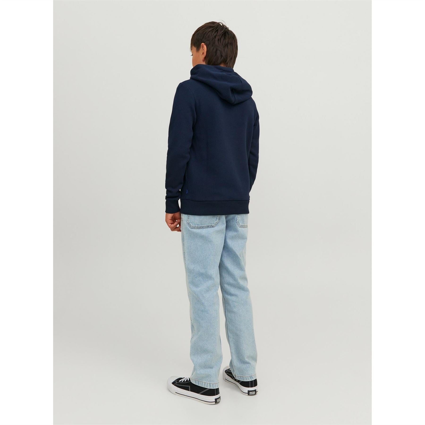 Jack and Jones Play Logo Print Hooded Sweatshirt