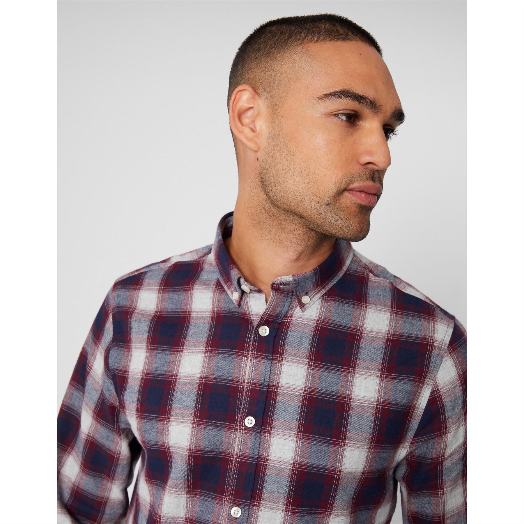 Threadbare Flannel Check Long Sleeve Shirt