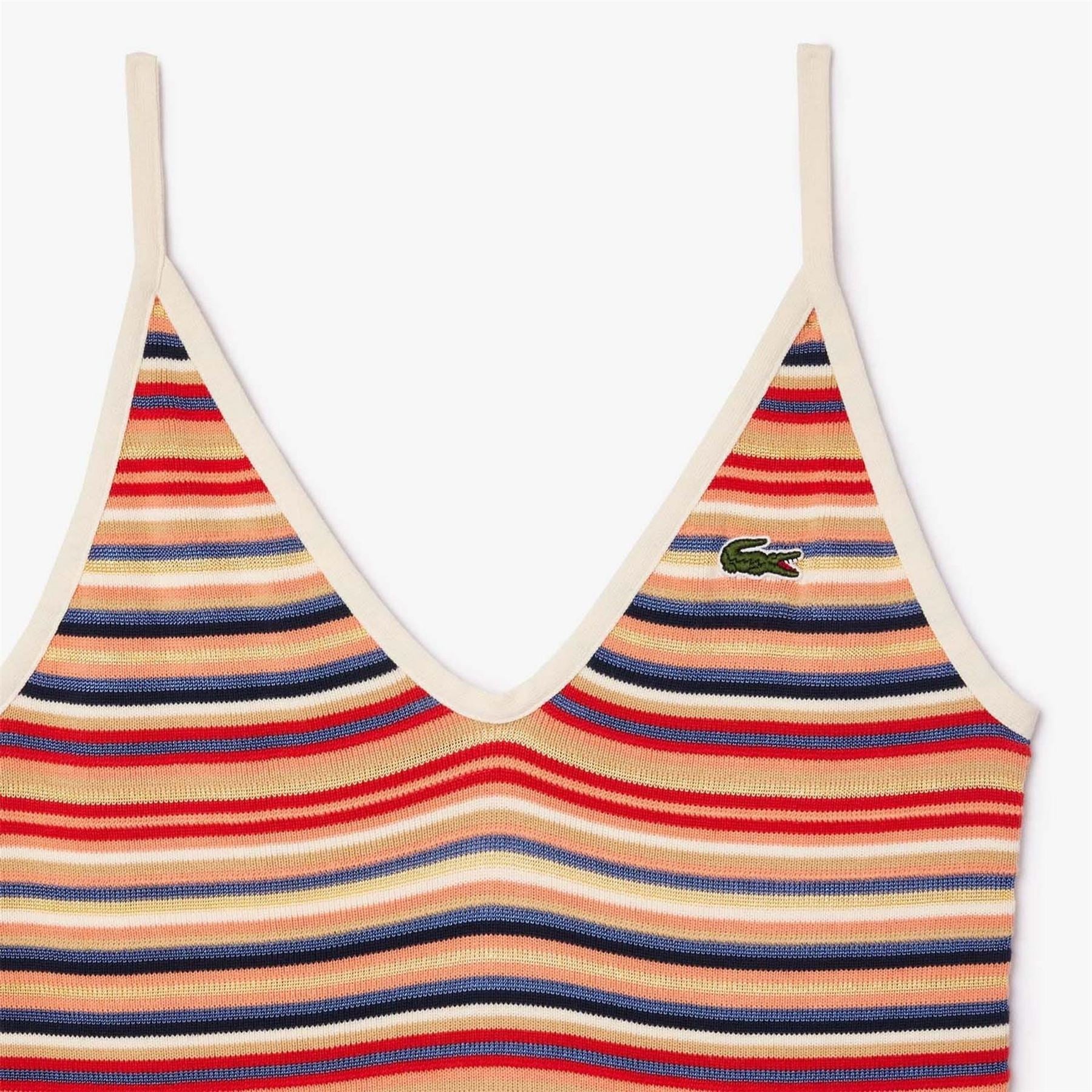 Lacoste Striped Cotton Dress