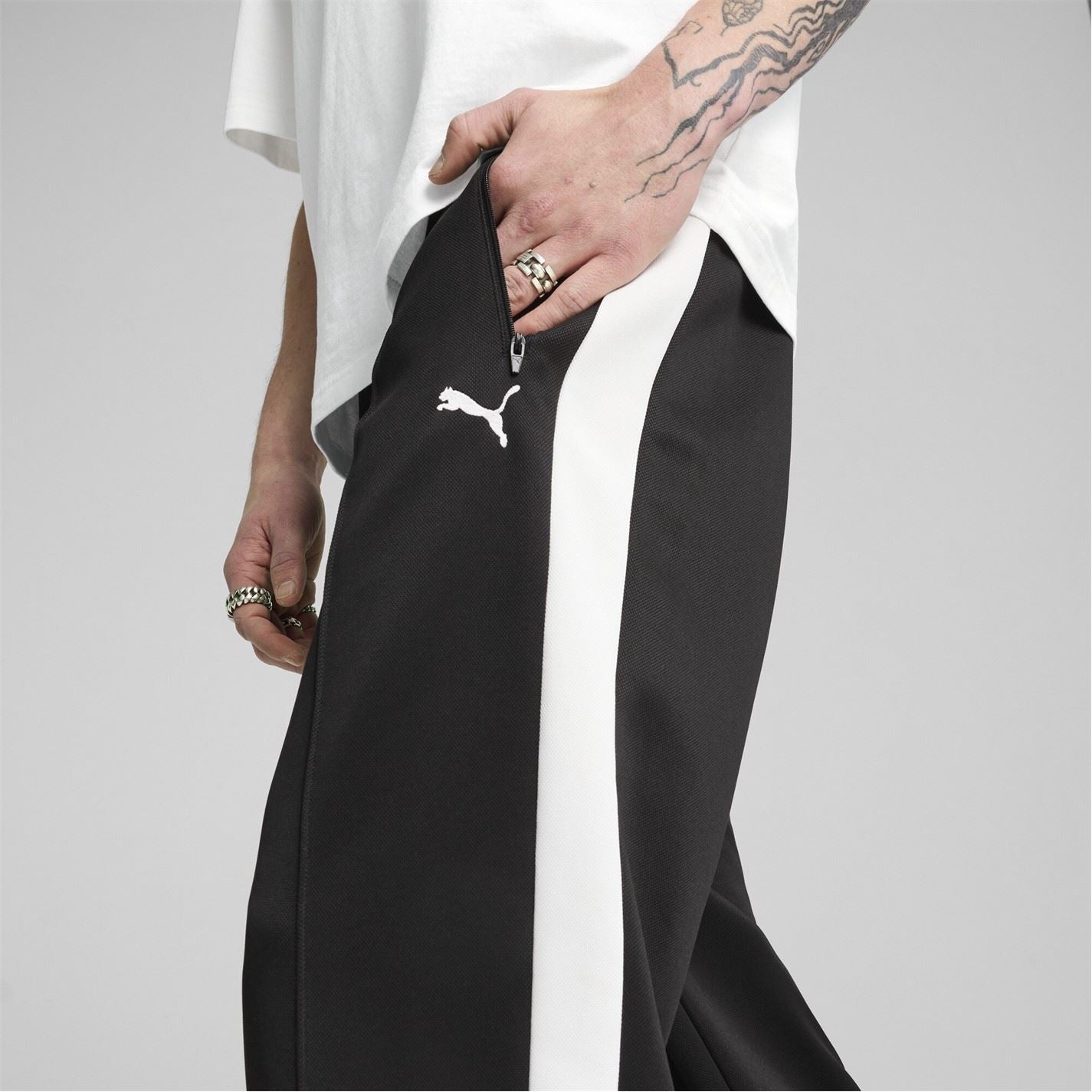 Puma Always On Relaxed Straight Open Hem Woven Tracksuit Joggers