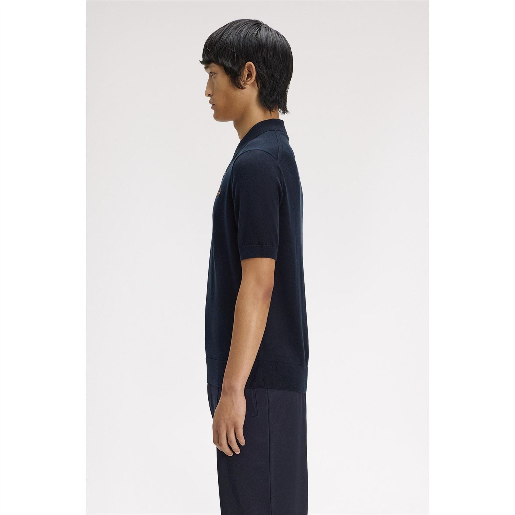 Fred Perry Knitted Short Sleeve Polo Shirt