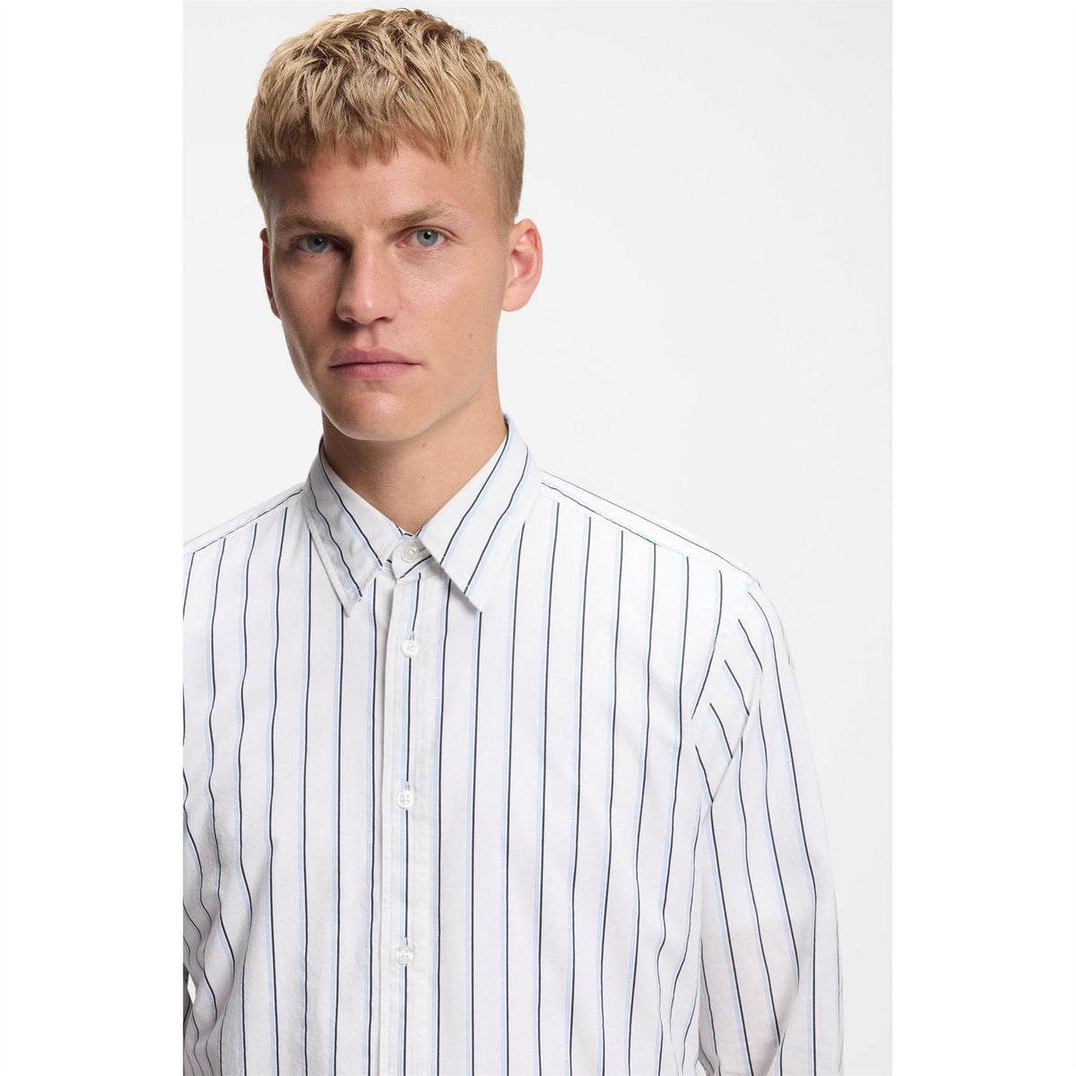 Boss Button Down Collar Collared Neck Long Sleeve Shirt