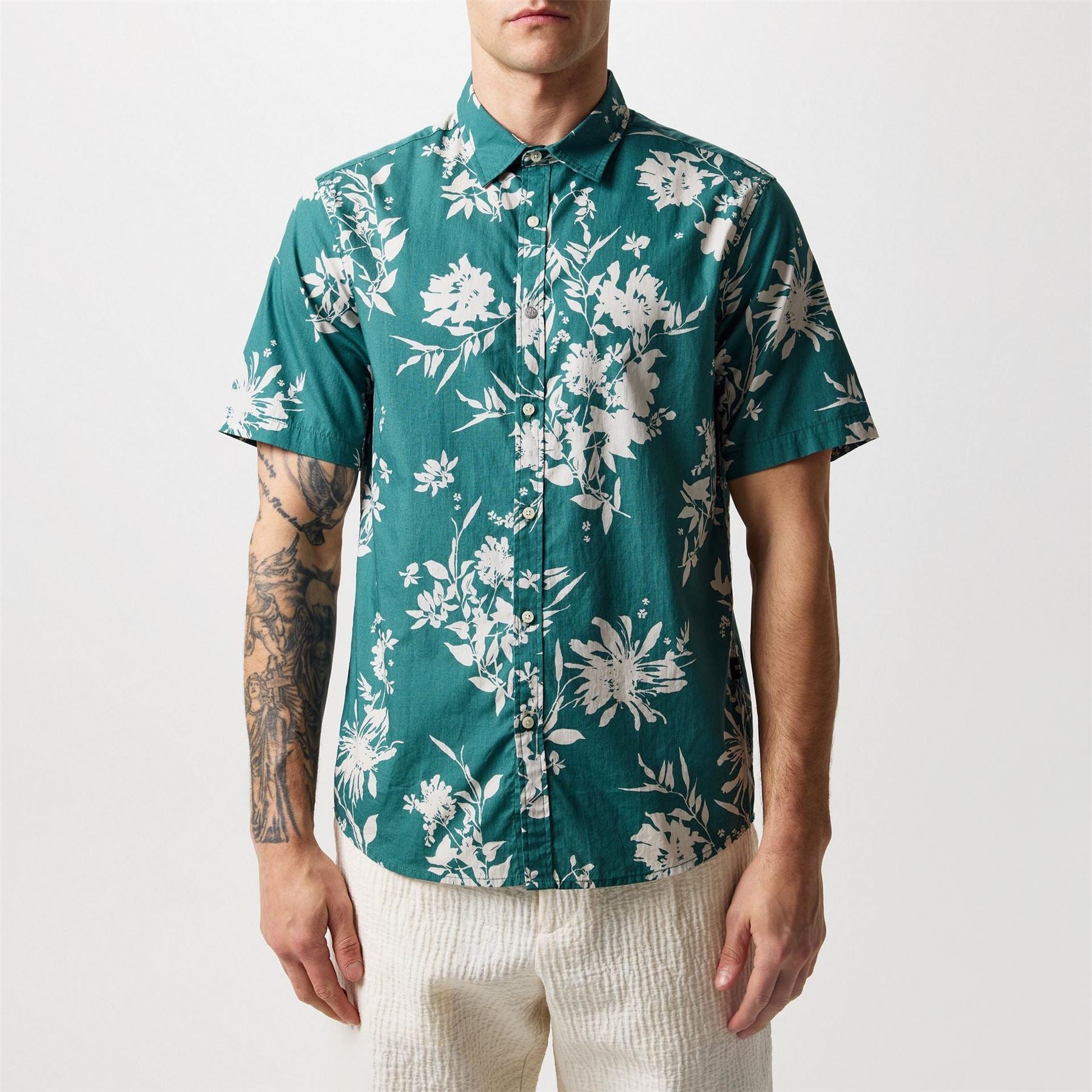 Replay Floral Print Short Sleeve Patterned Shirt