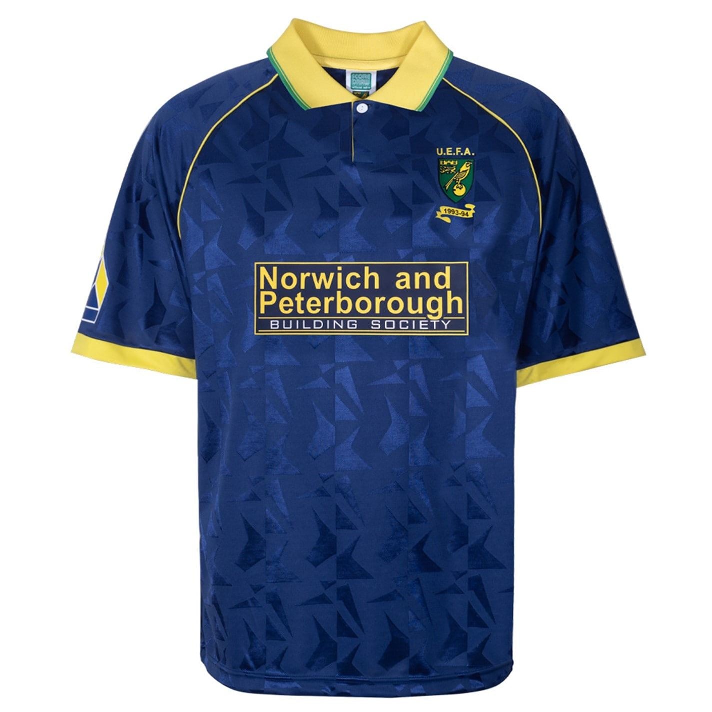 Score Draw Norwich City Retro Away Shirt 1993 Adults