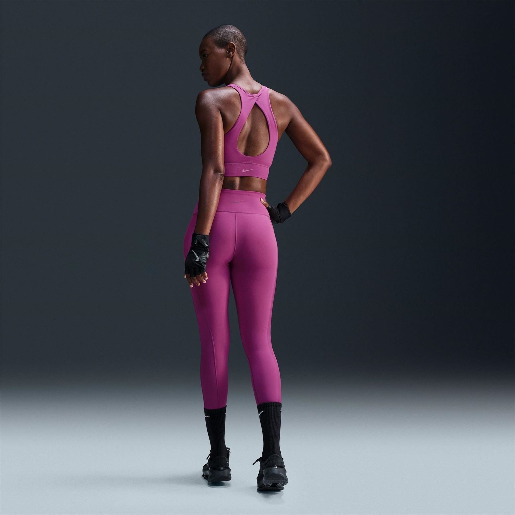 Nike High Neck Sleeveless Spaghetti Strap Sports Bra