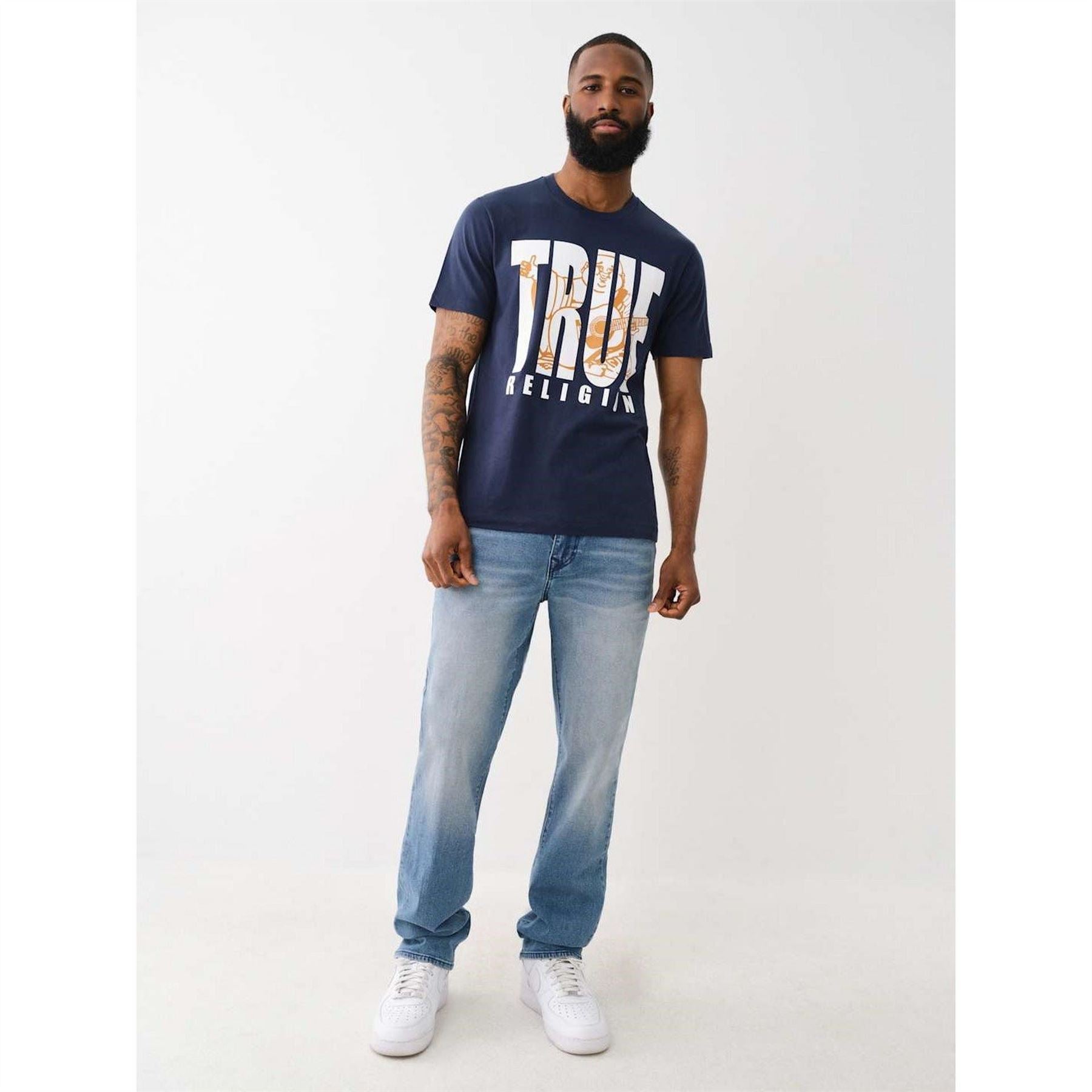 True Religion Buddha Print Regular Fit T-Shirt