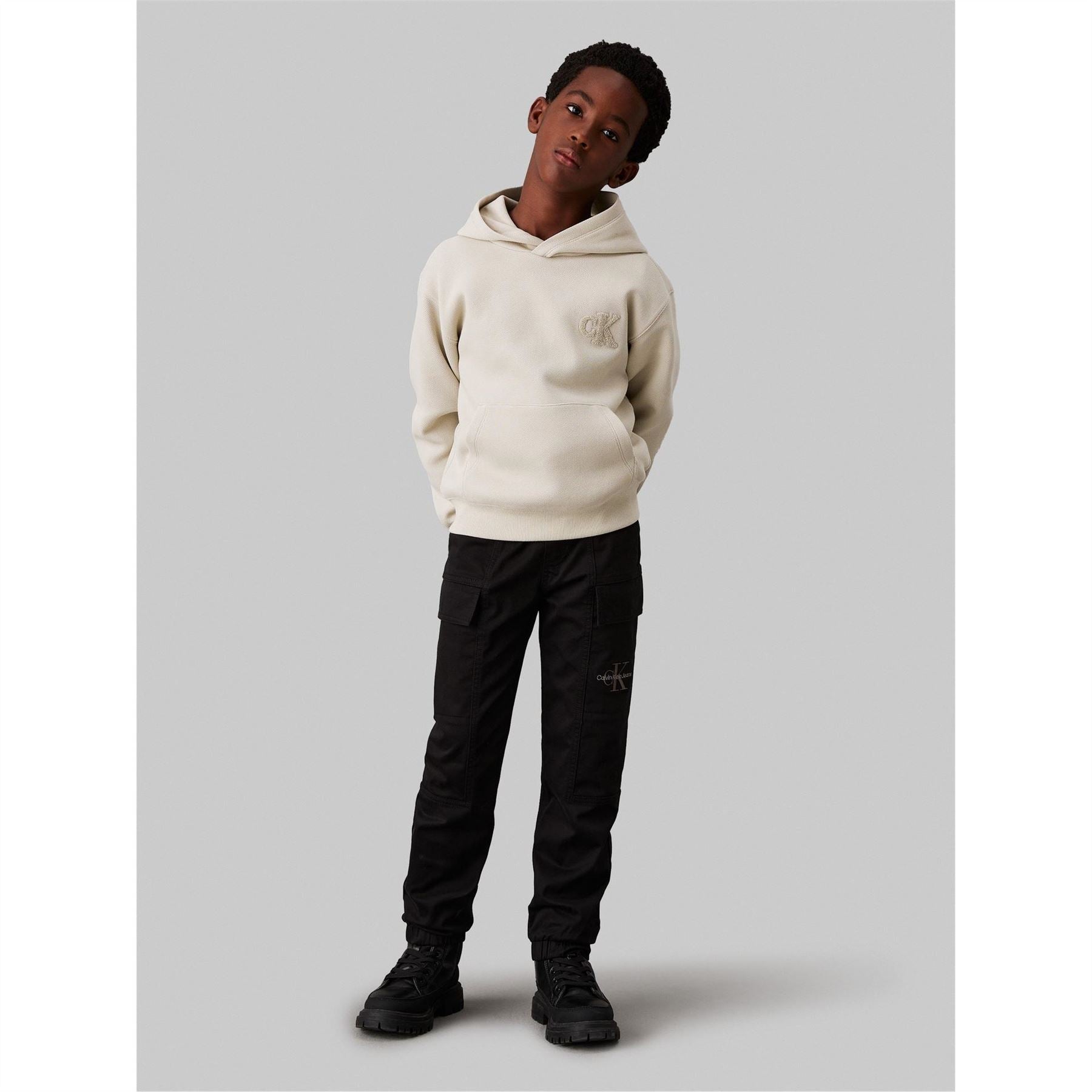 Calvin Klein Jeans Solid Patterned Combat Pants