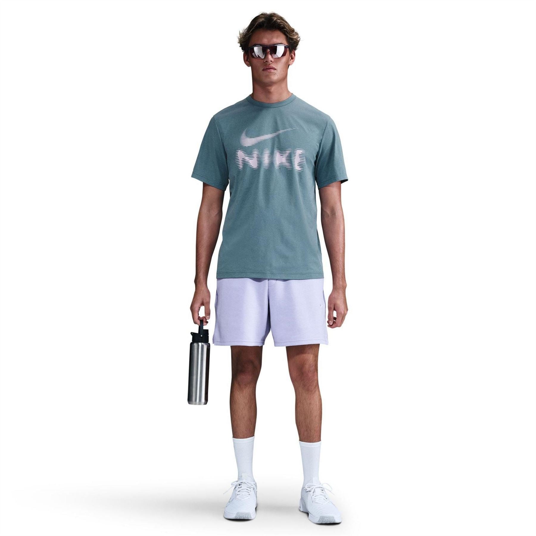 Nike DF UV Hyve Logo Print Wordmark Crew Neck T-Shirt
