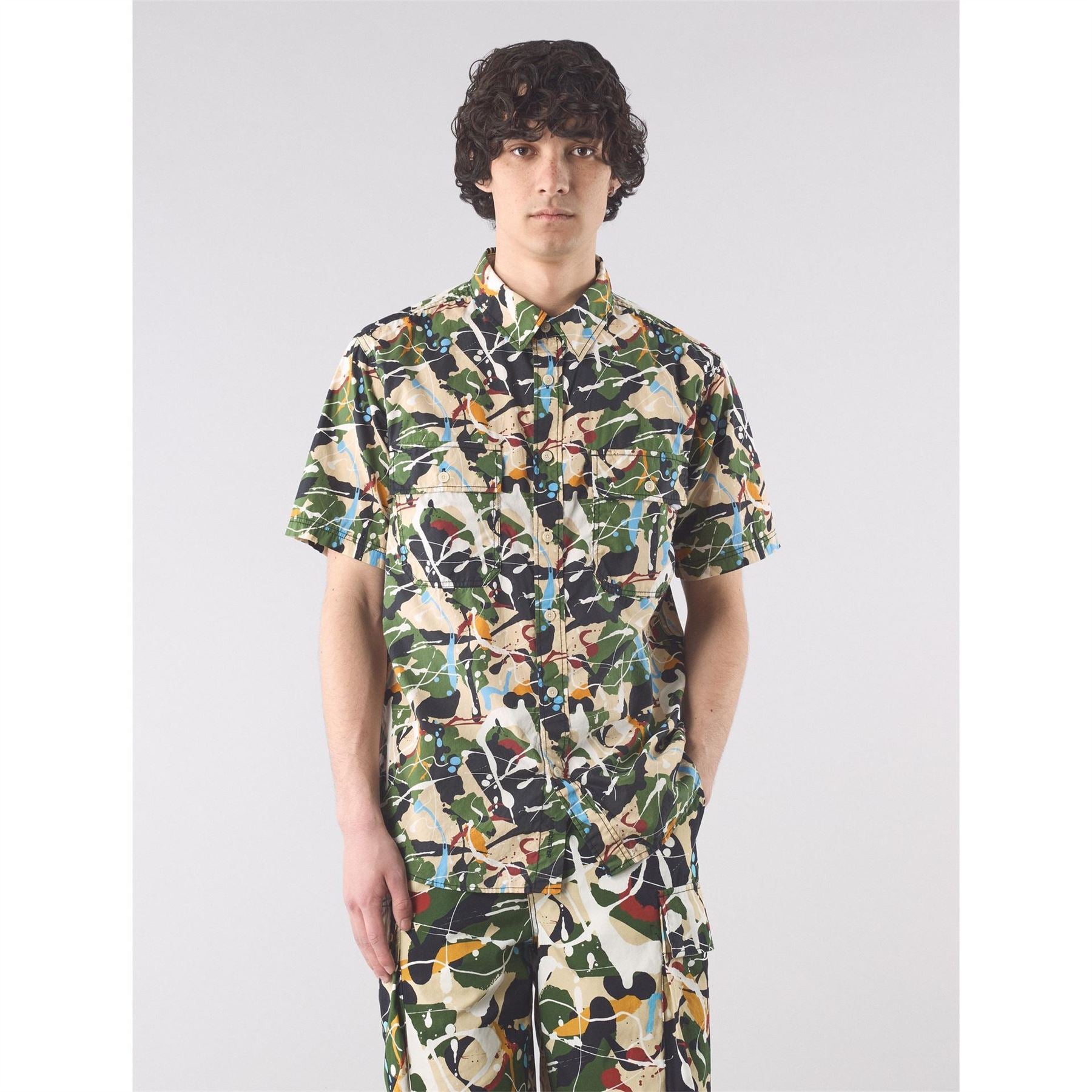 Pretty Green Convergence Regular Fit Short Sleeve Shirt