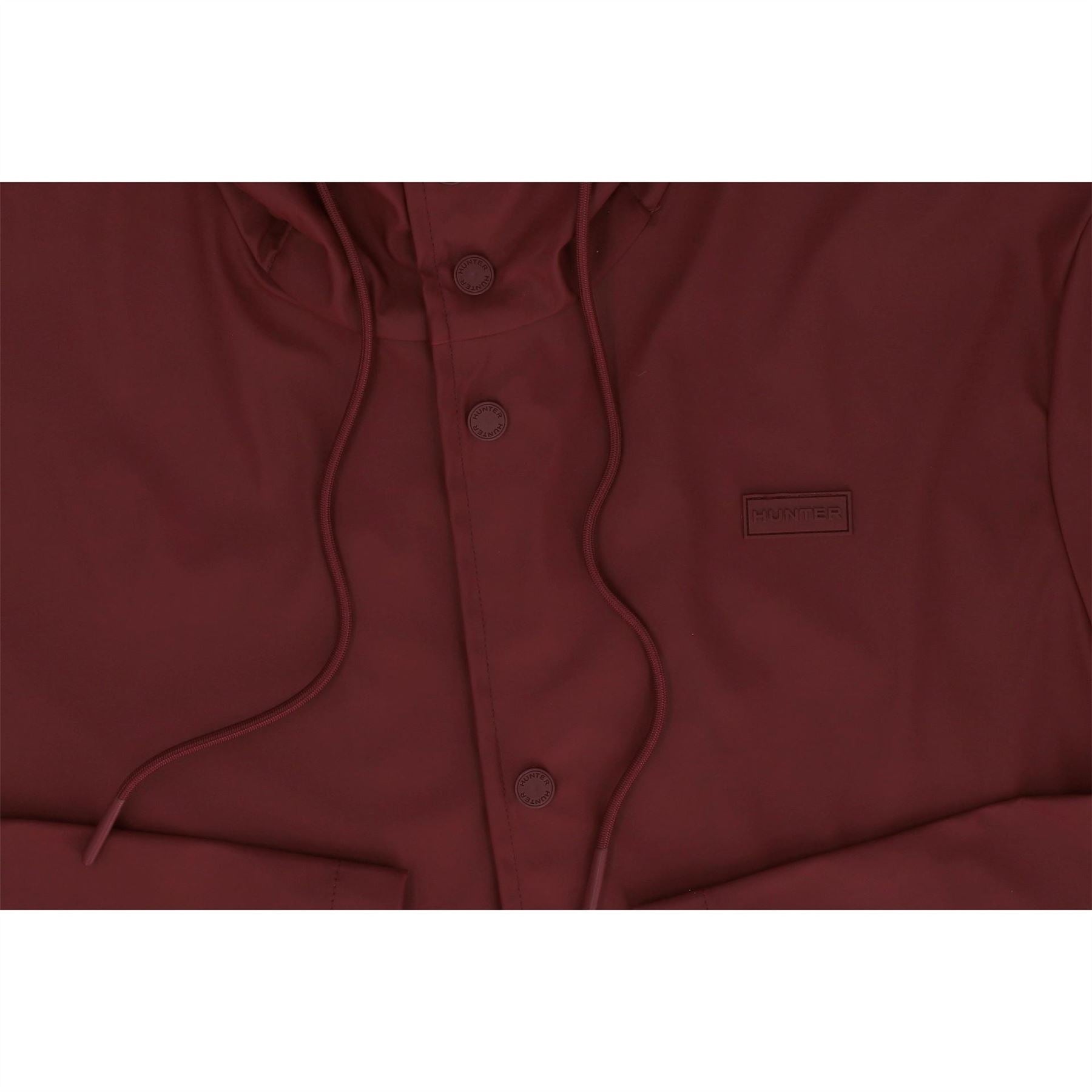 Hunter Jo Hooded Snap Button Solid Patterned Rain Jacket