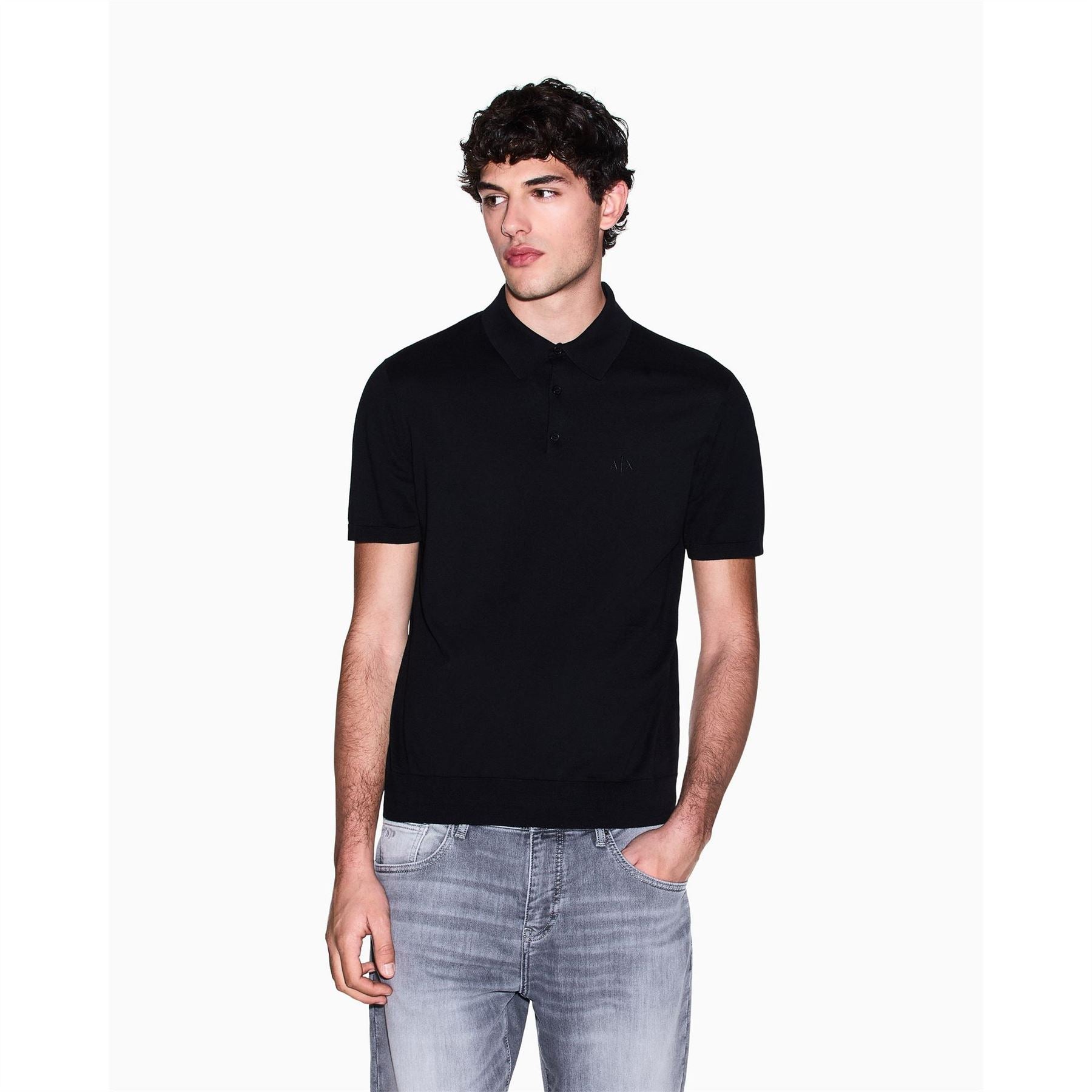 Armani Exchange Knitted Polo Shirt