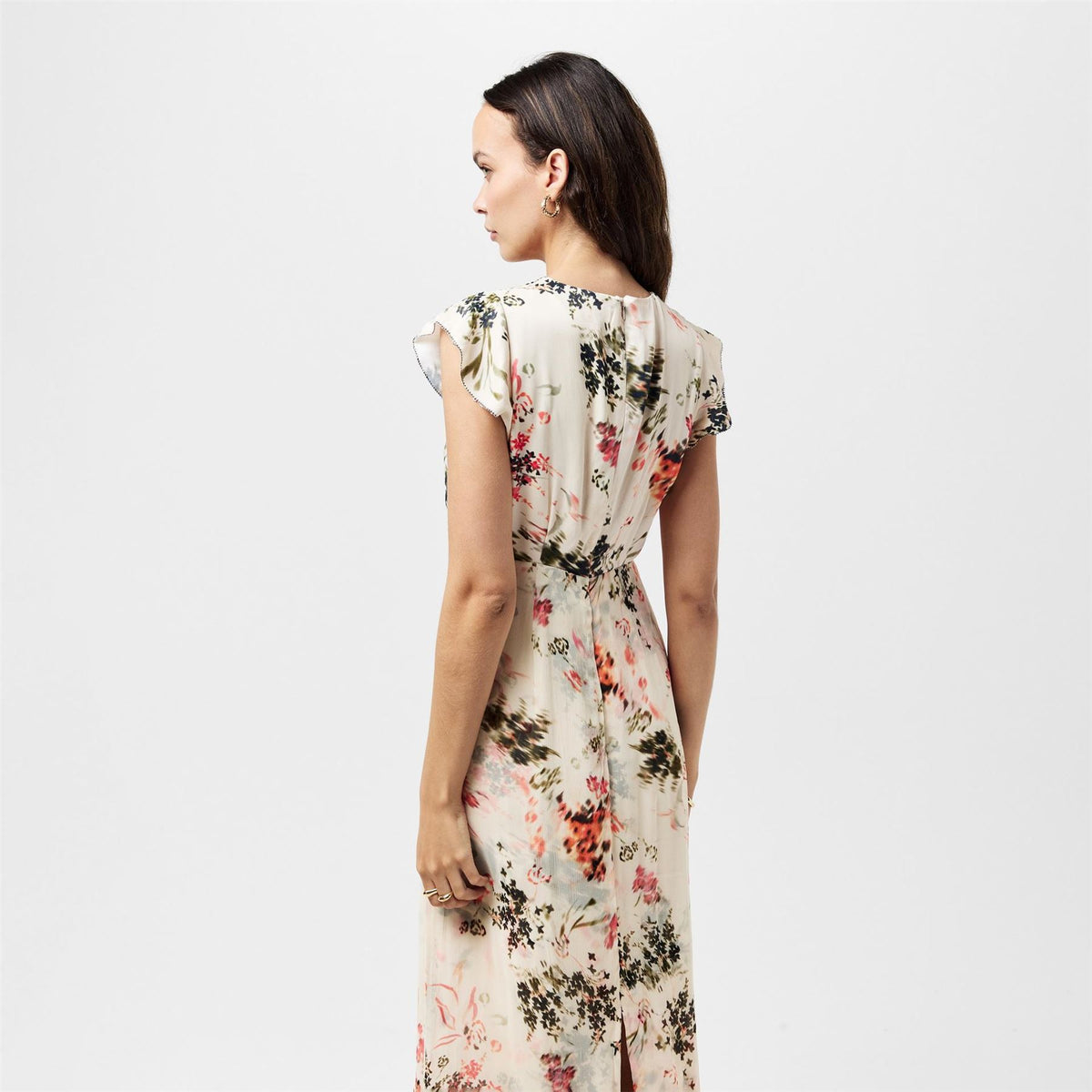 French Connection Crew Neck Midi A-Line Dress