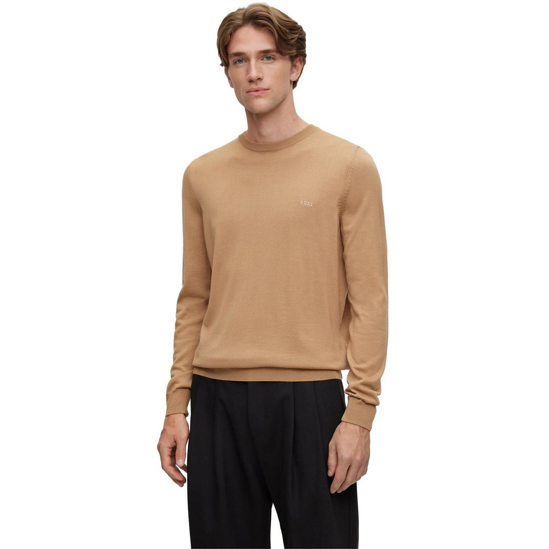 Boss Botto L 01 Black Classic Fit Crew Neck Jumper