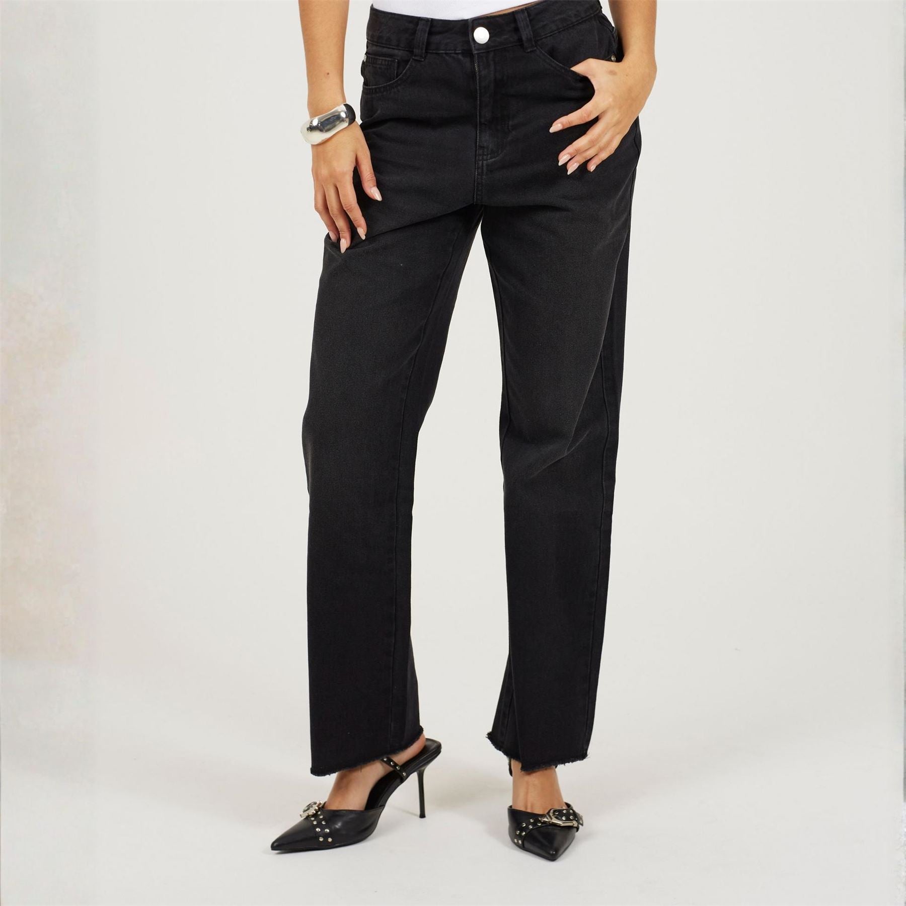 Brave Soul Womens Straight Leg Denim Jeans