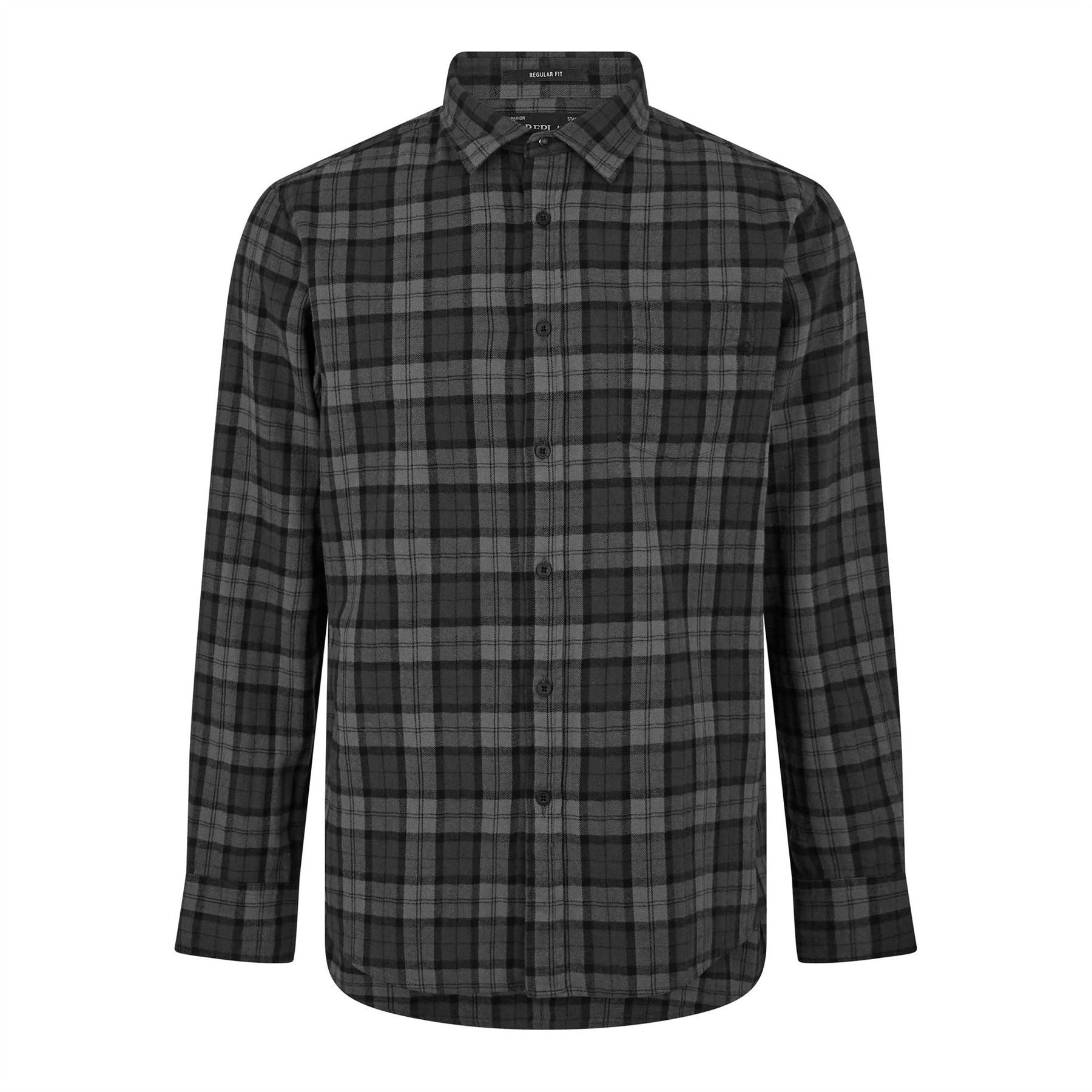Replay Checkered Long Sleeve Patterned Shirt