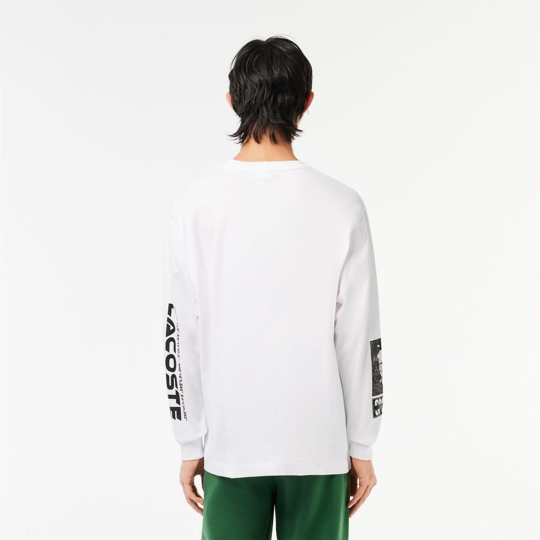 Lacoste Regular Fit Lacoste Lettering Long Sleeve T-Shirt