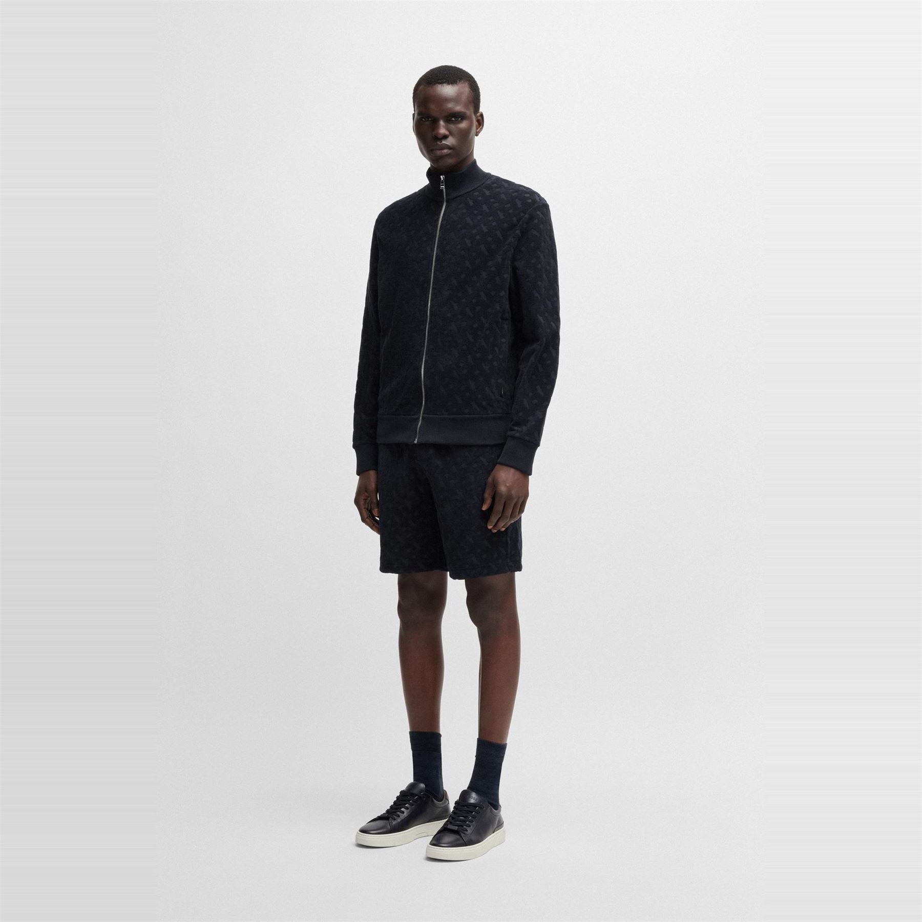 Boss H Lamson 10 Black Fleece Jogger Shorts