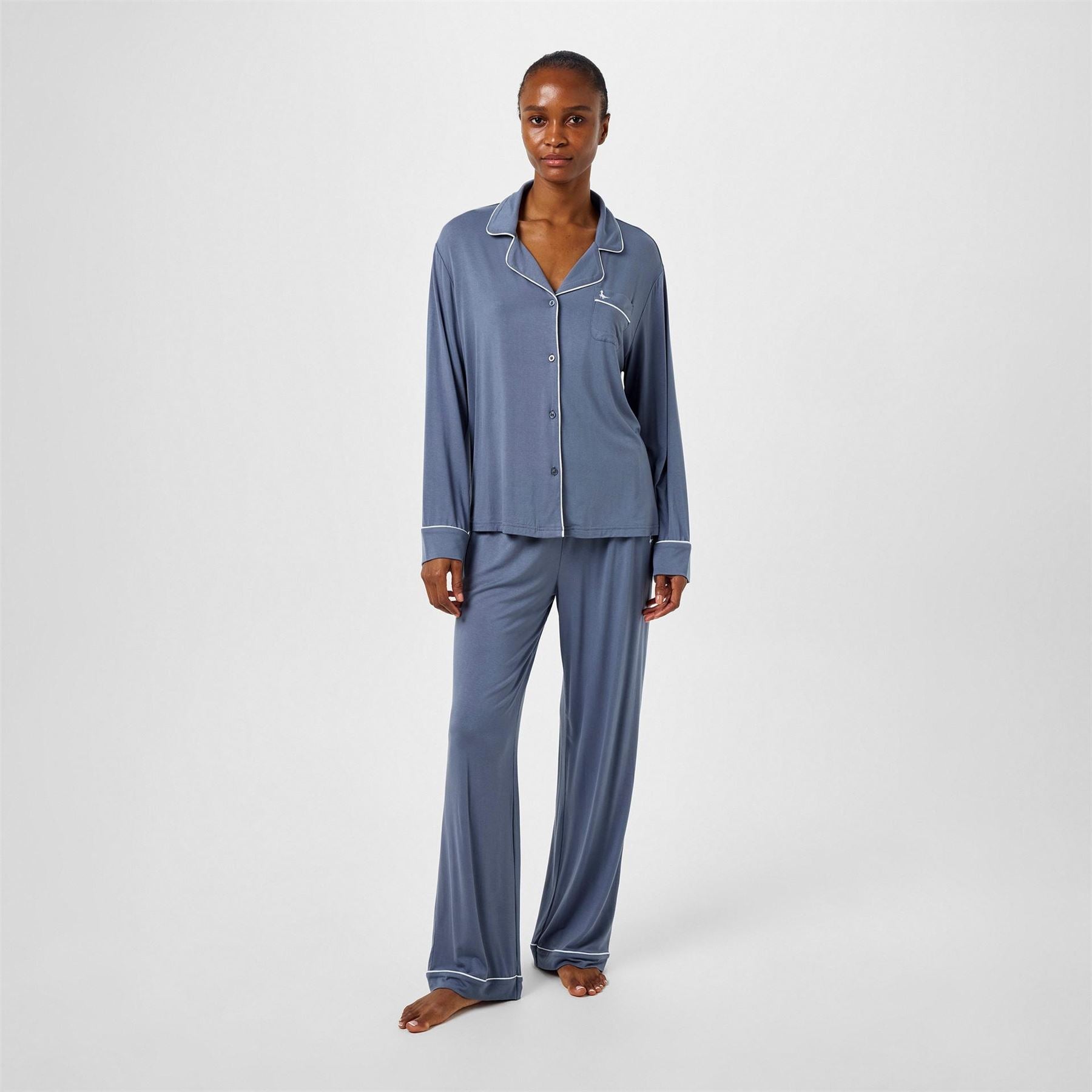 Jack Wills Collared Neck Long Sleeve Pyjama Set