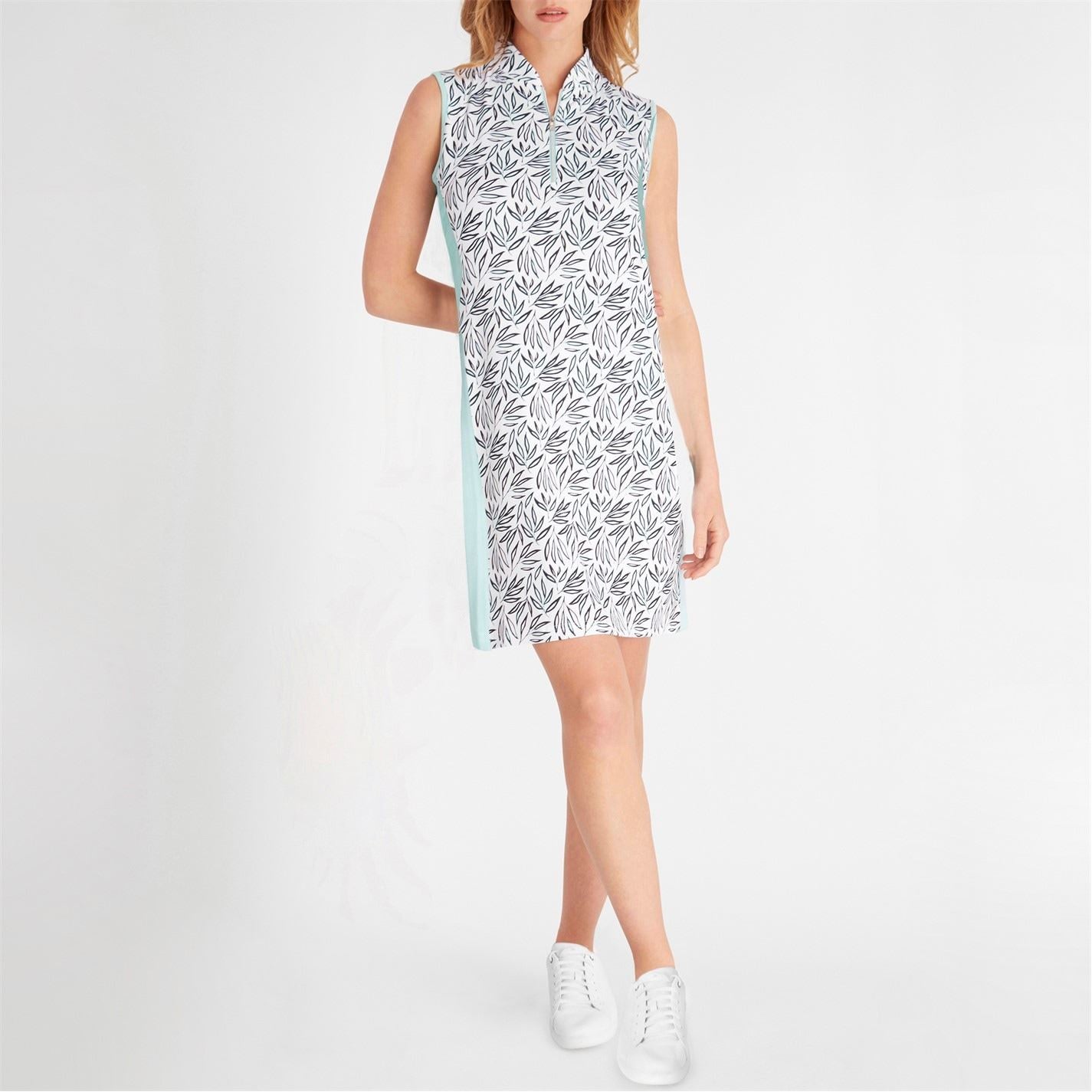 Calvin Klein Golf G Zip Neck Knee Length Shift Dress