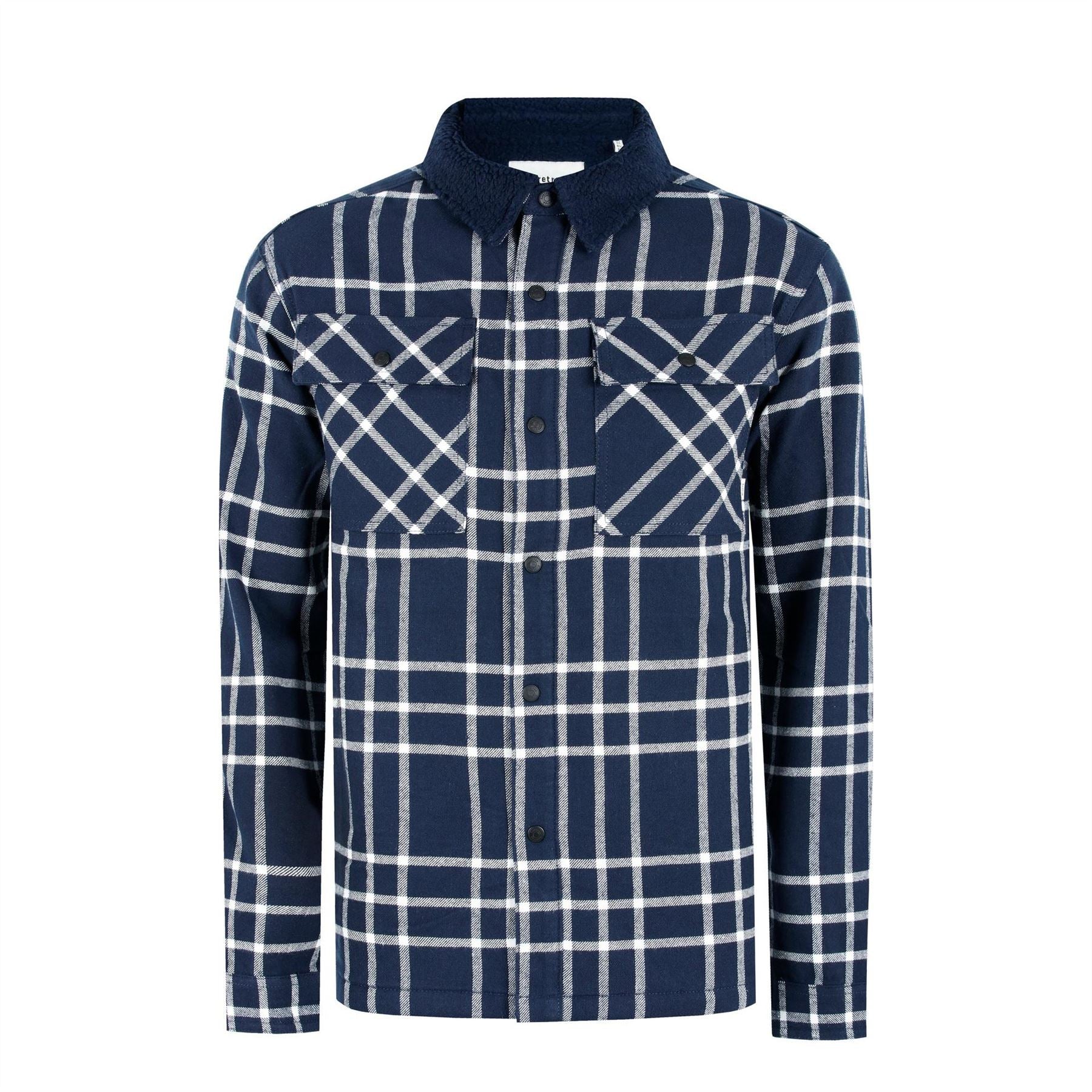 Firetrap Mens Borg Check Overshirt