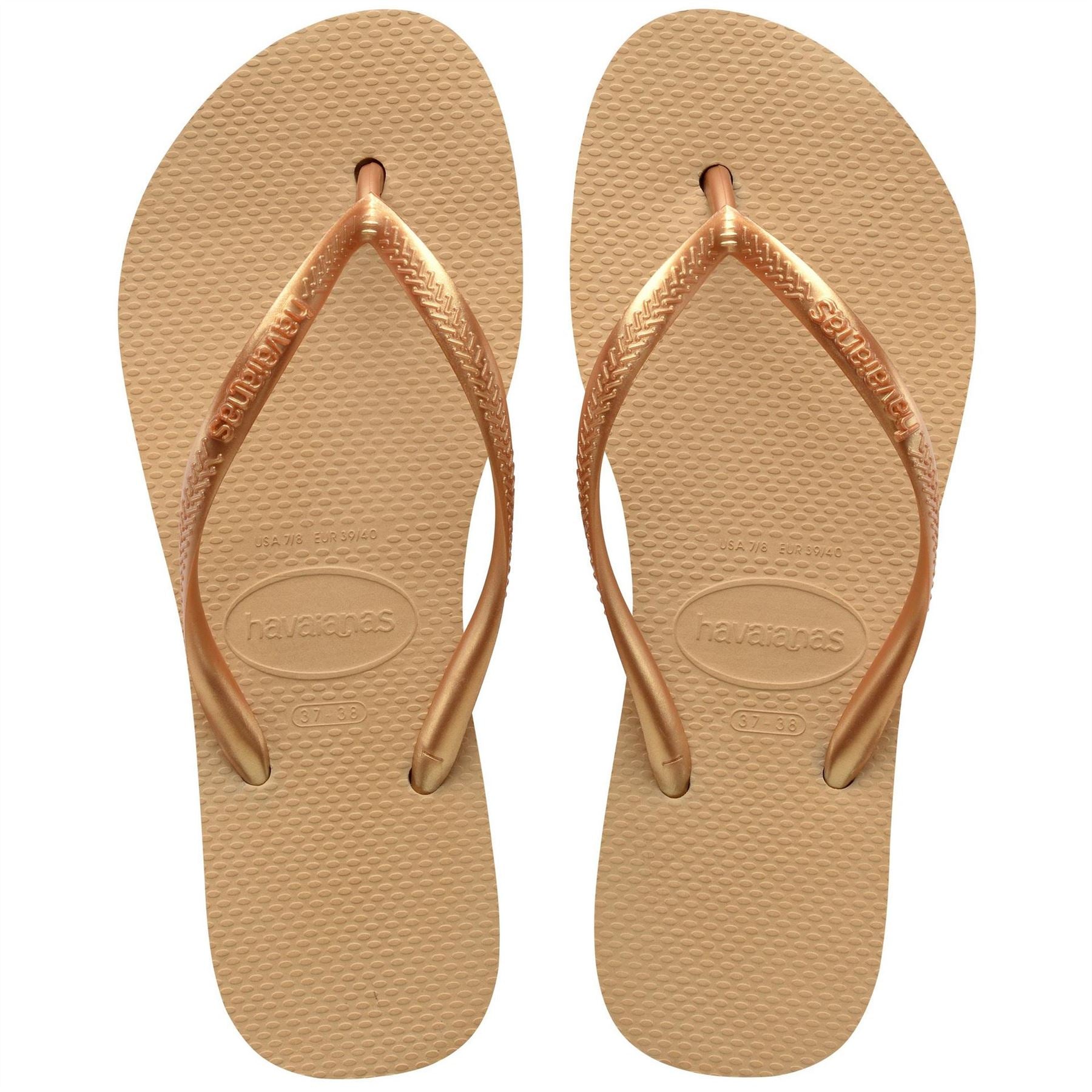 Havaianas Womens Hav. Slim Flatform Golden 35 36 Flip Flops