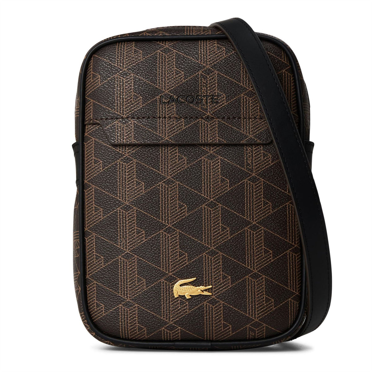 Lacoste Mono Faux Leather Cross Body Bag