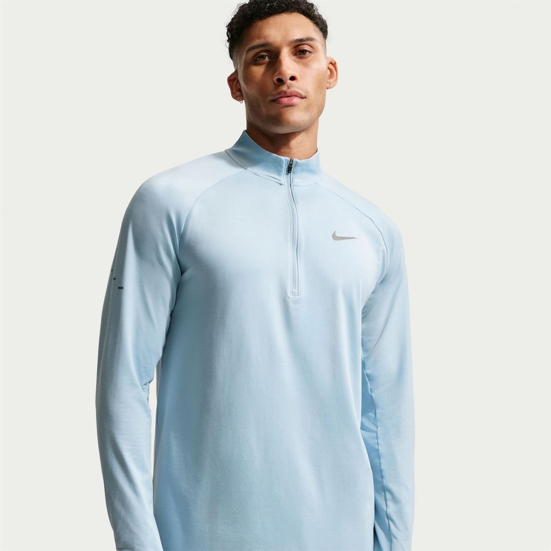 Nike Stride Zip Neck Regular Fit T-Shirt