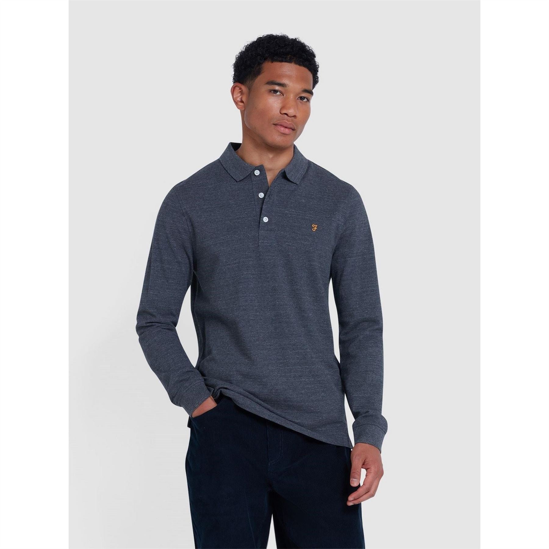 Farah Long Sleeve Regular Fit Polo Shirt