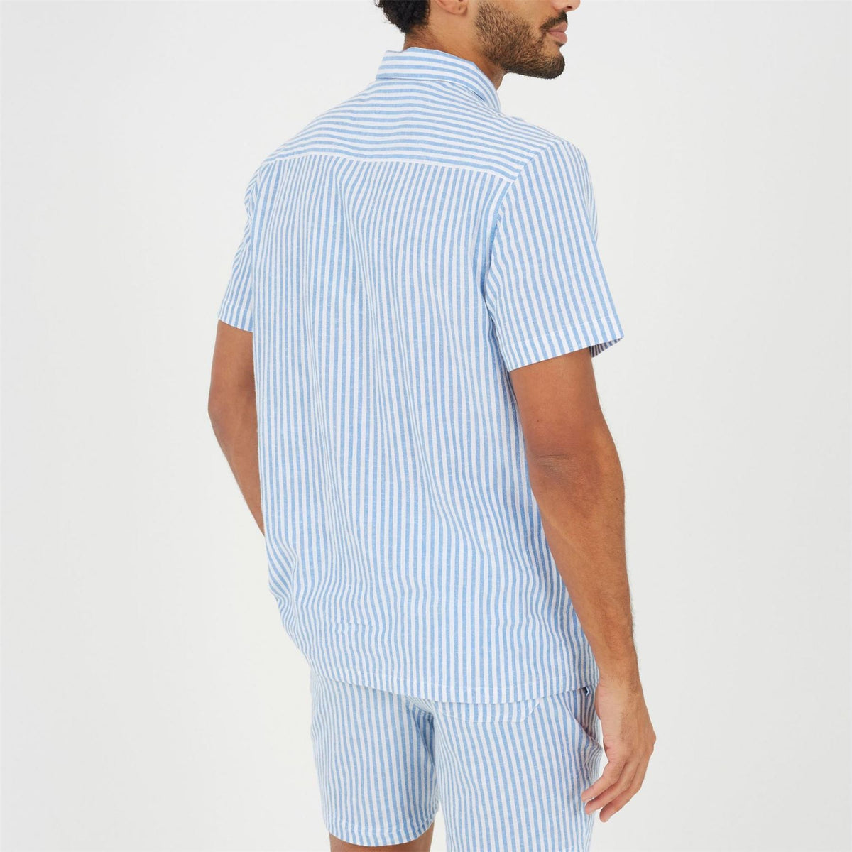 Brave Soul Short Sleeved Revere Collar Patterned Shirt