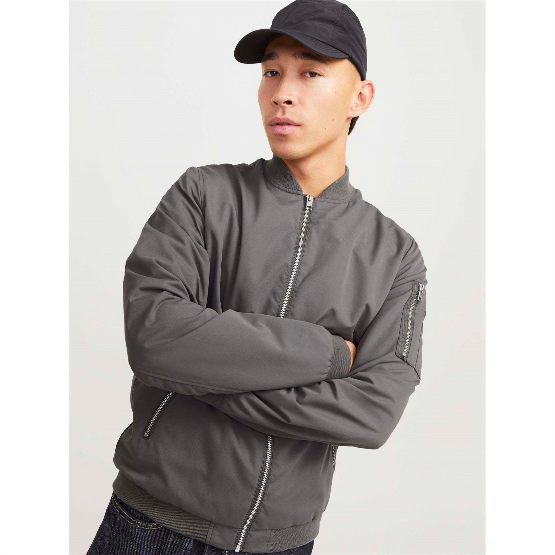 Jack and Jones  Rush Water Resistant Long Sleeve Bomber Jacket