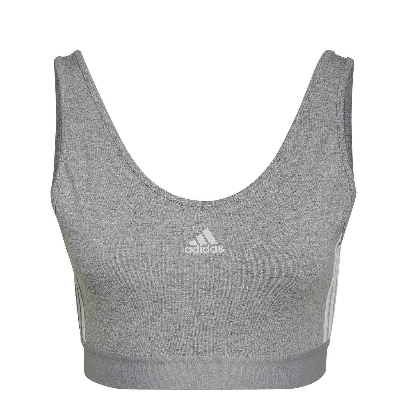adidas 3 Stripes Crop Top With Removable Pads