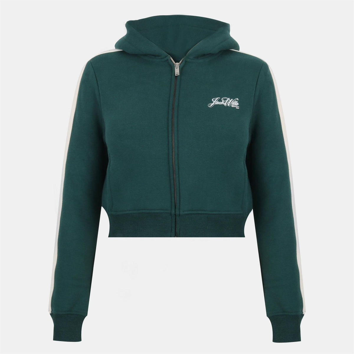 Jack Wills Script Cotton Long Sleeve Oversized Fit Zip Hoodie