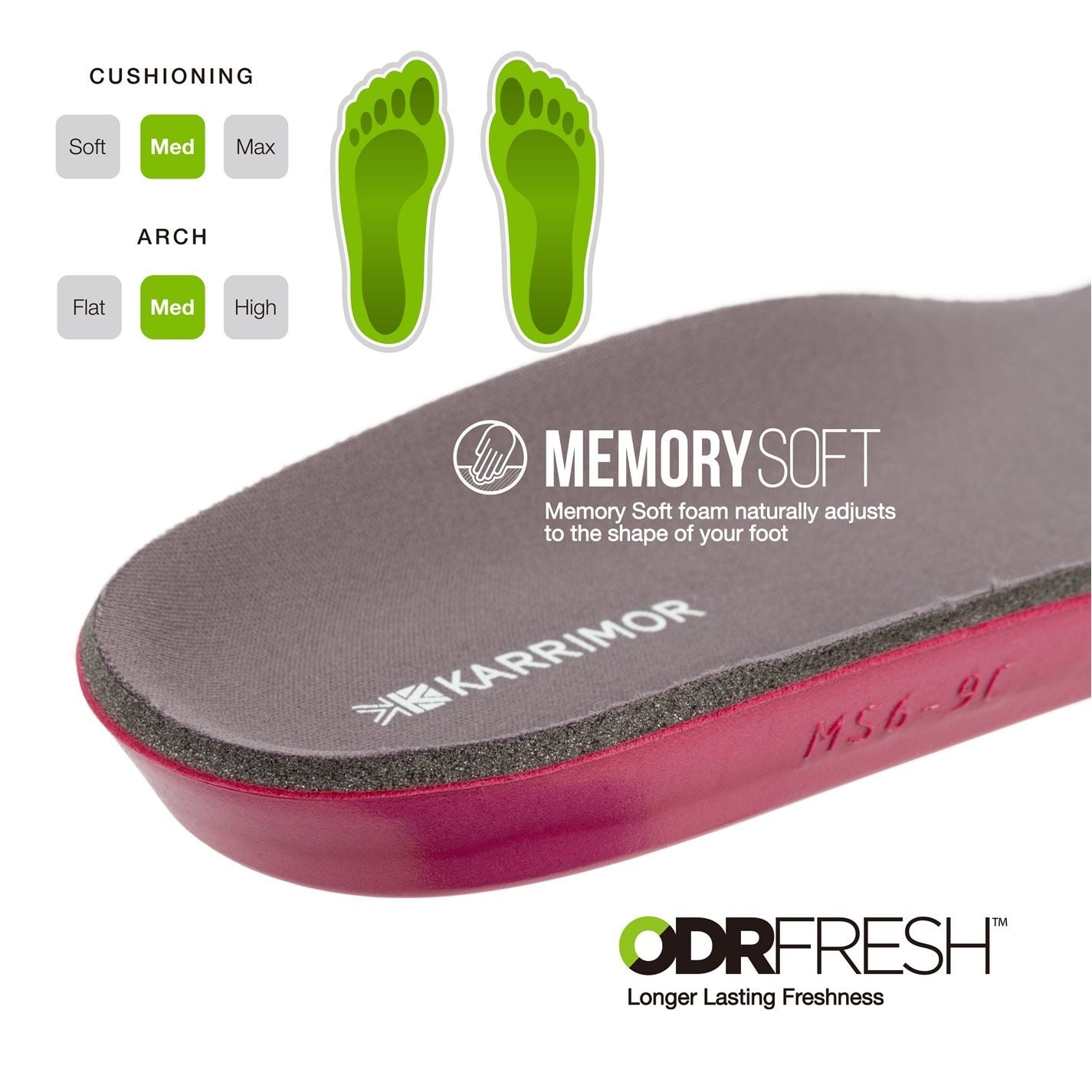 Karrimor Womens Memory Foam Insole