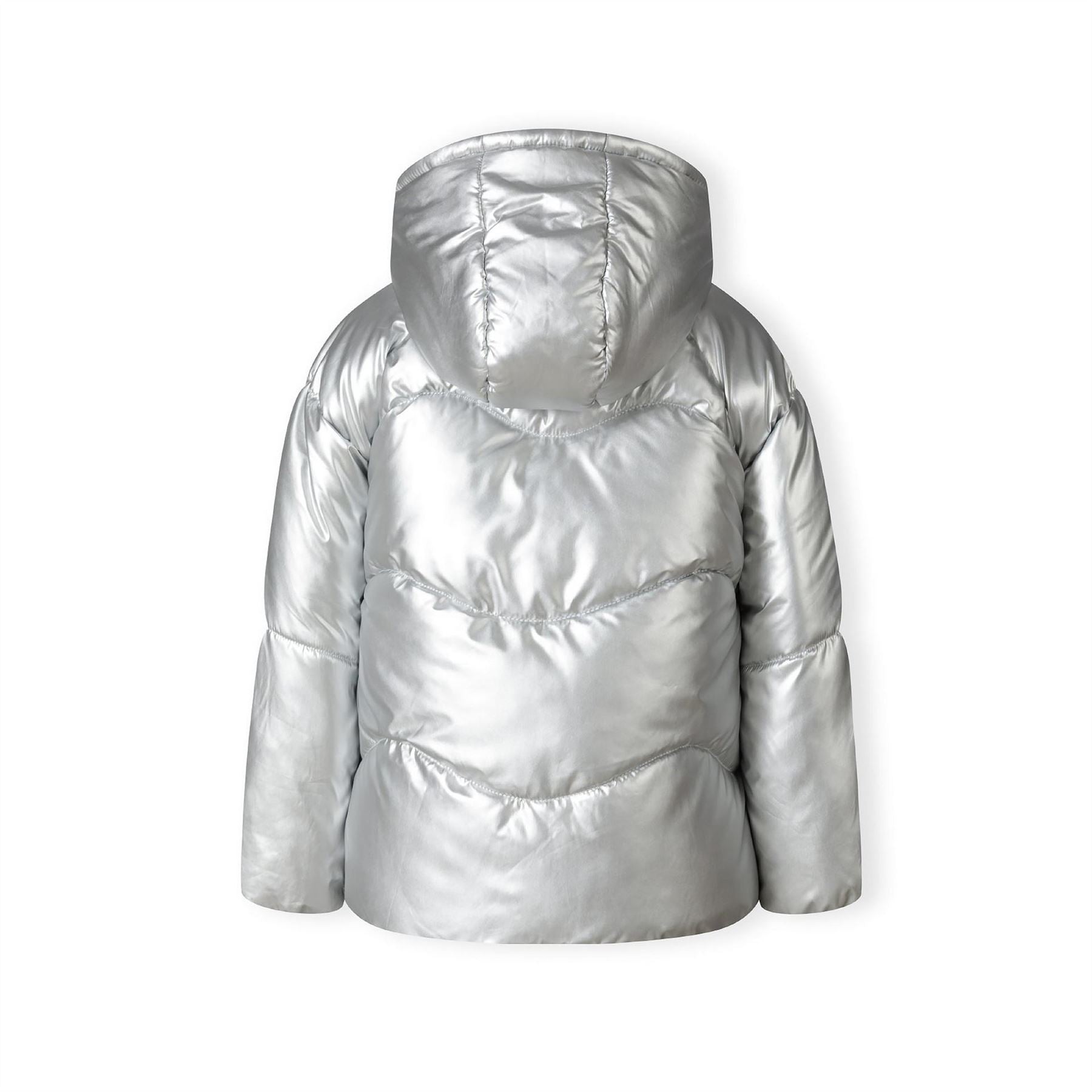 Minoti Girls Padded Jacket Metallic Silver