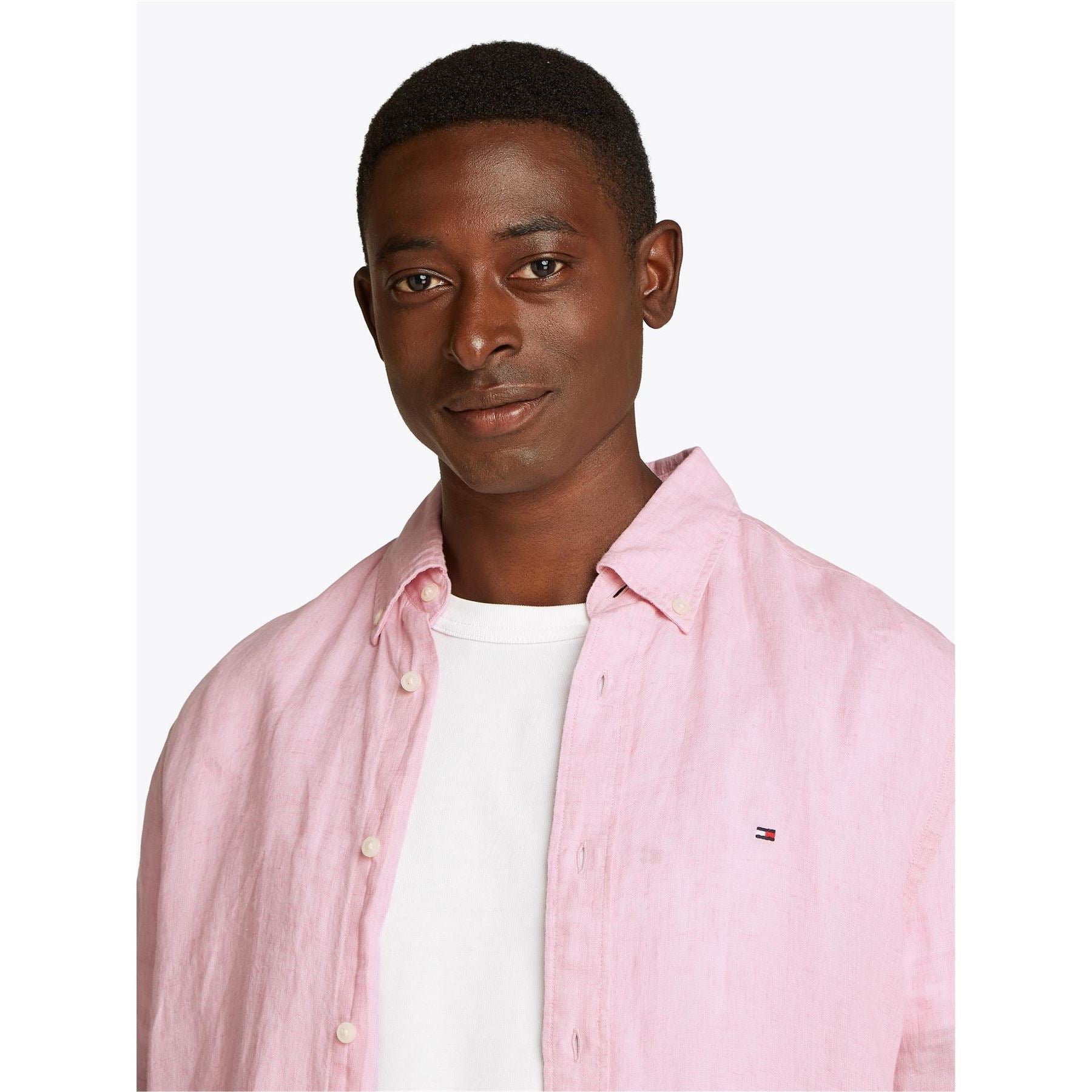 Tommy Hilfiger Pigment Dyed Long Sleeve Plain Shirt