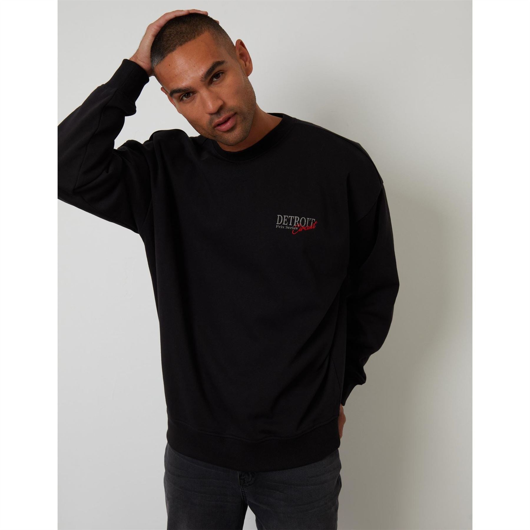 Threadbare Tb Print Crew Neck Jumper