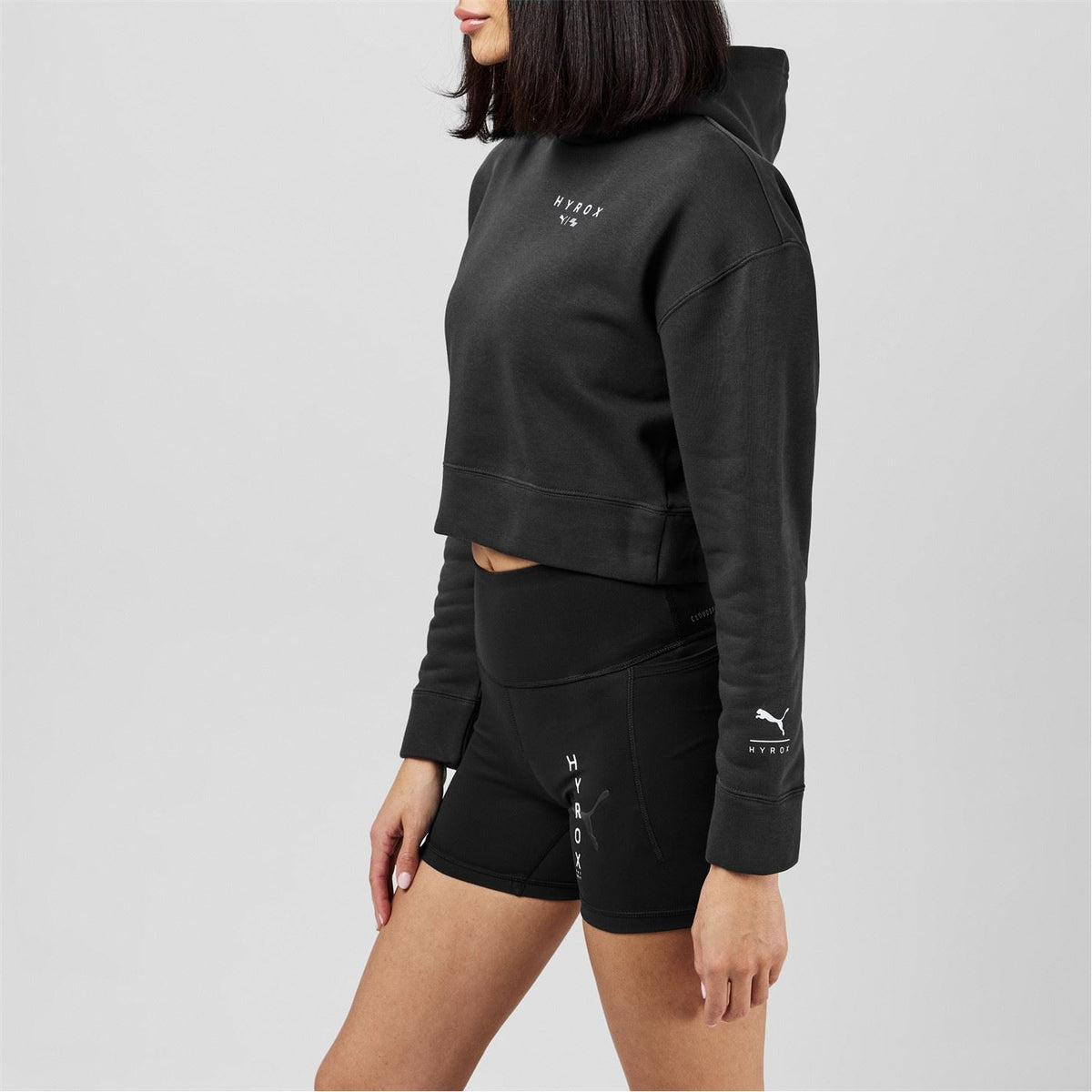 Puma Hyrox Hooded Cropped Relaxed Sweatshirt