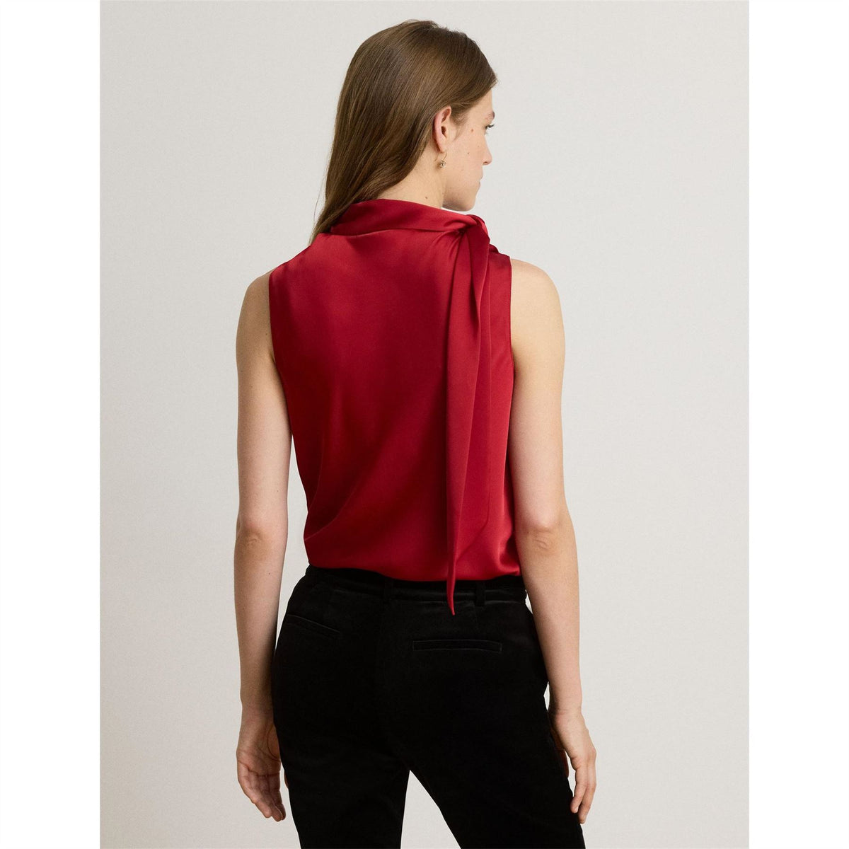 Lauren by Ralph Lauren Bow Sleeveless Blouse