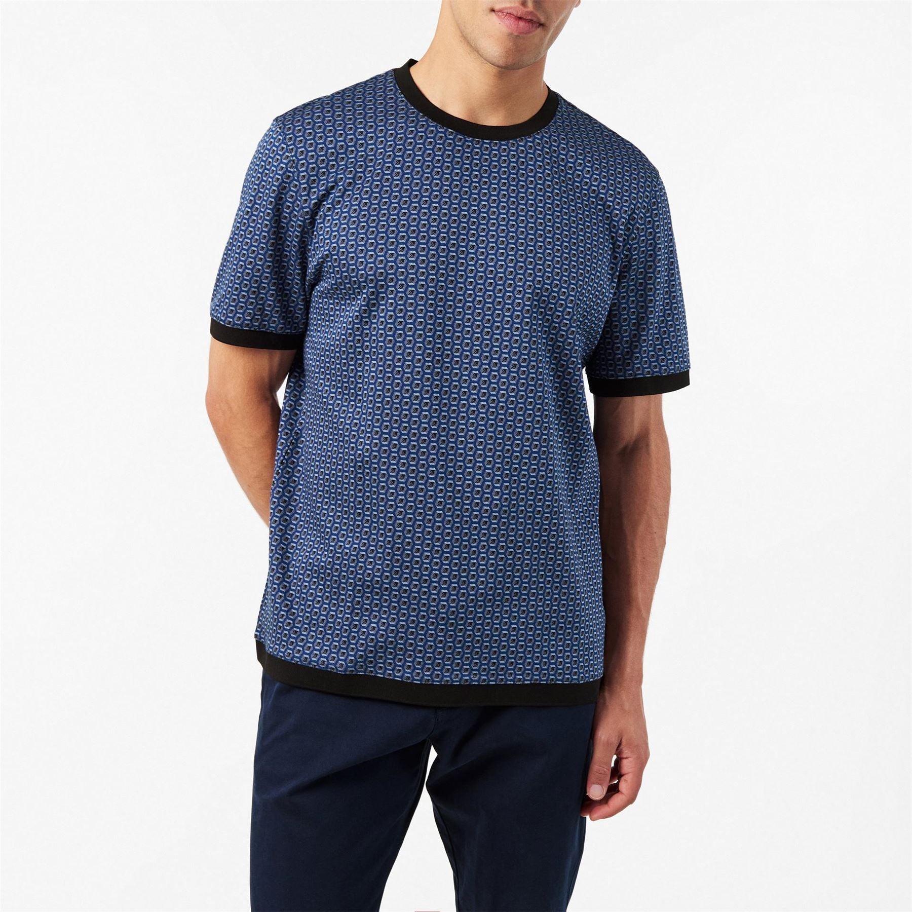 Ted Baker Regular Fit Geographic Print Crew Neck T-Shirt