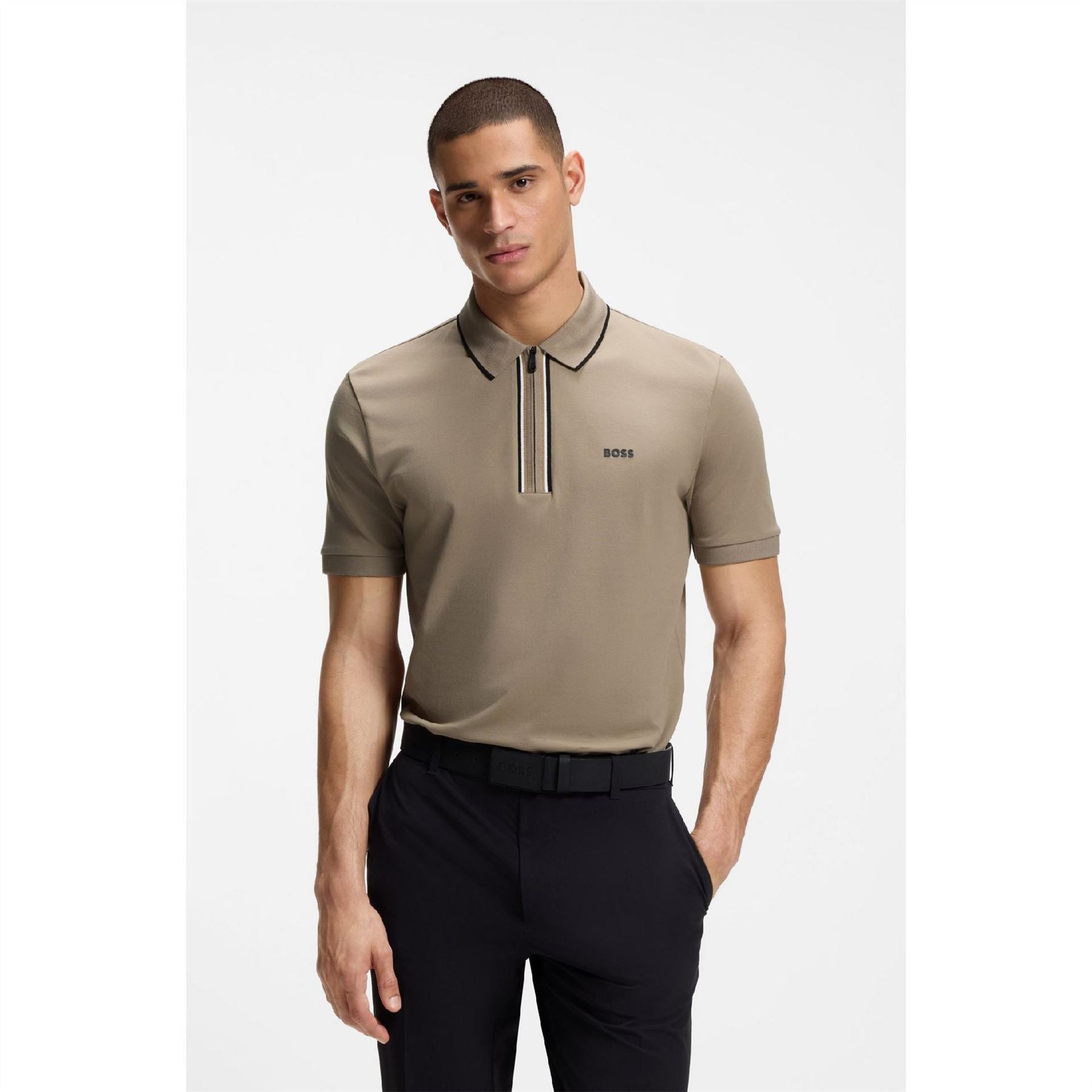 Boss BOSS GREEN Short Sleeve Zip Polo Shirt (Philix)