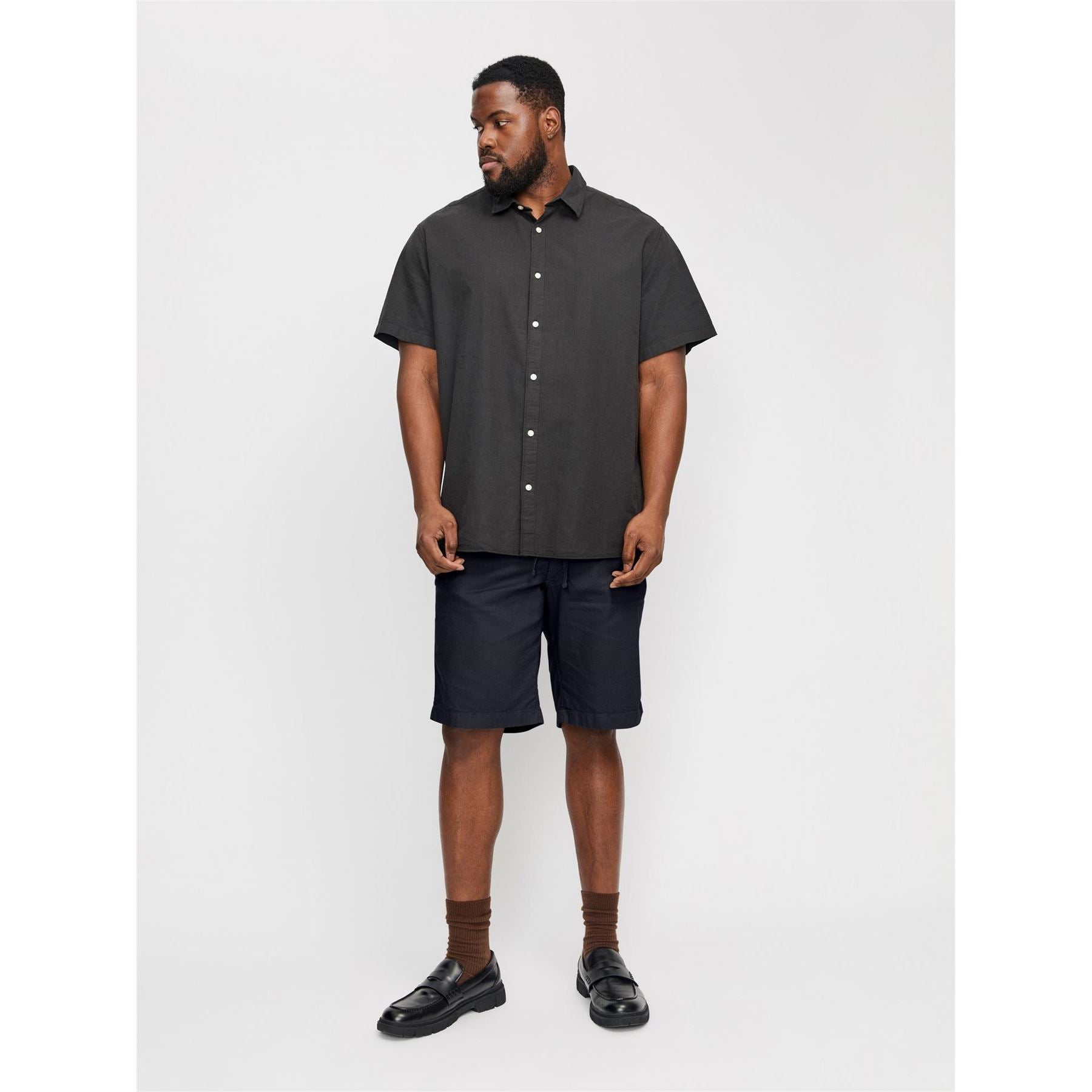 Jack and Jones Linen Plus Size Tracksuit Shorts