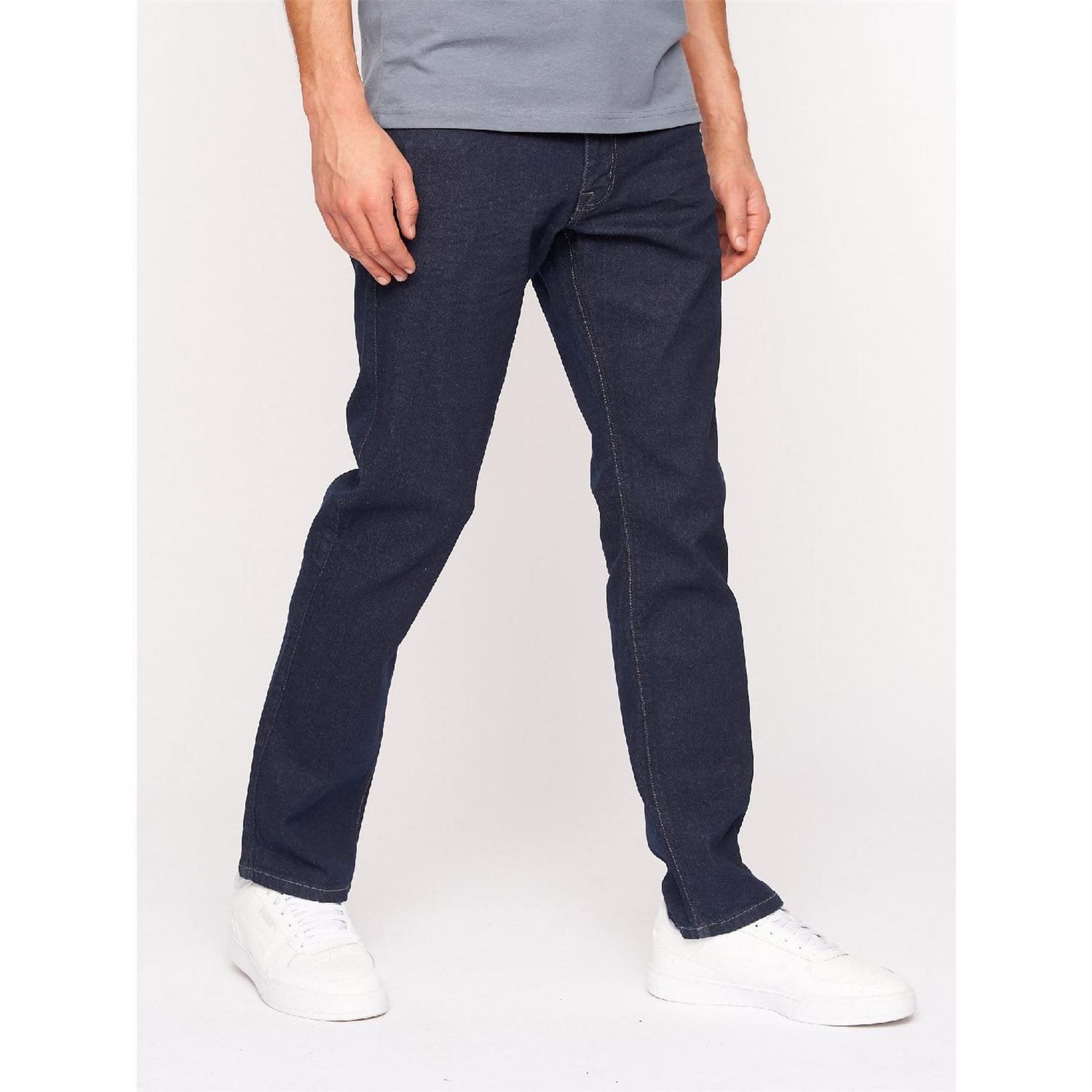 Crosshatch Raw Straight Fit Jeans
