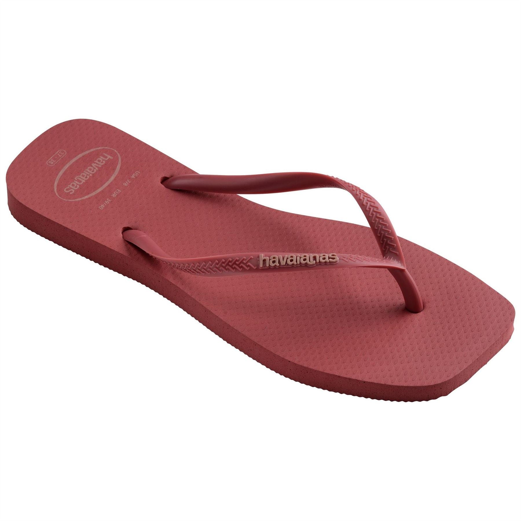 Havaianas Womens Hav. Square Logo Pop Up Pau Brasil Flip Flops
