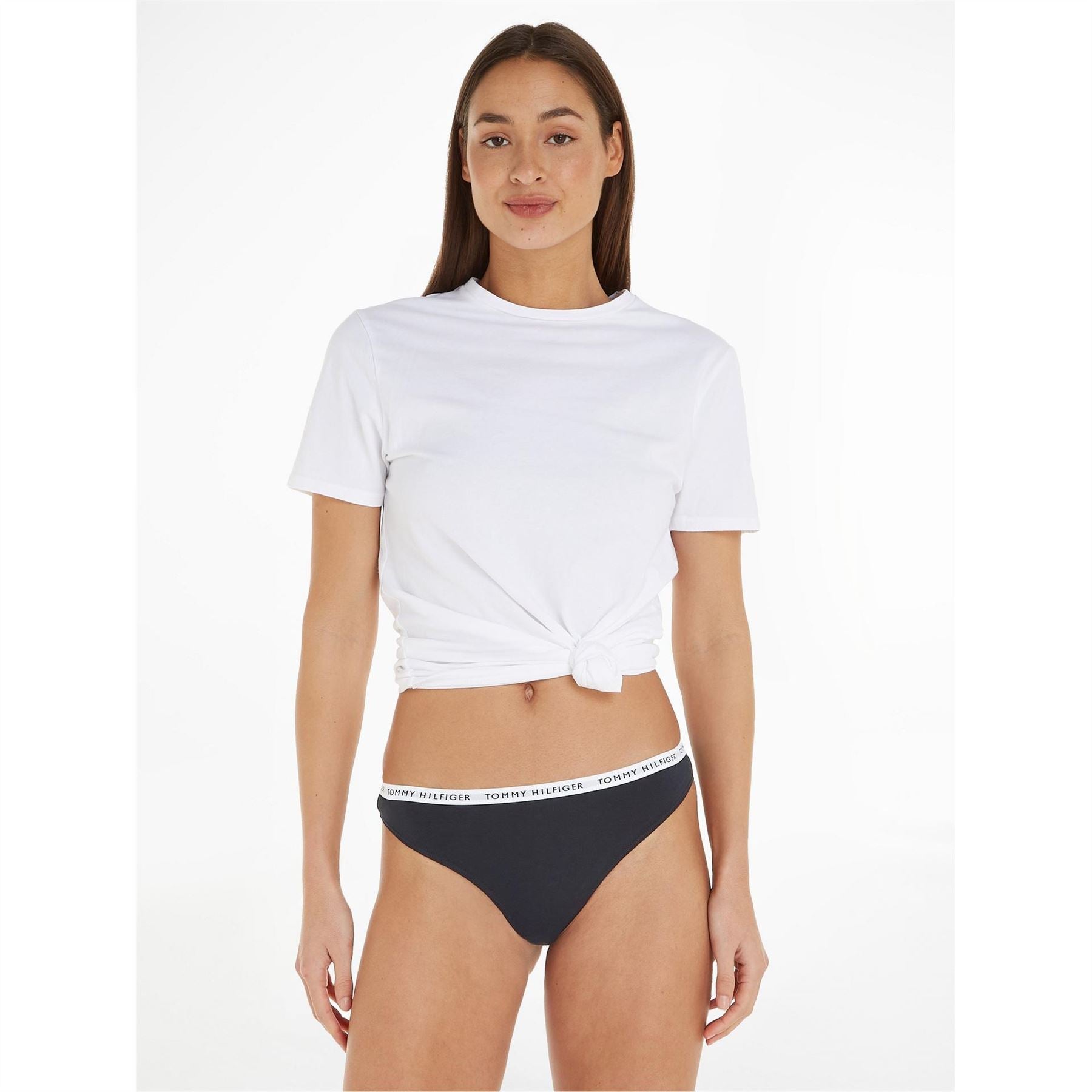 Tommy Hilfiger Womens Bodywear 3 Pack Thong Briefs