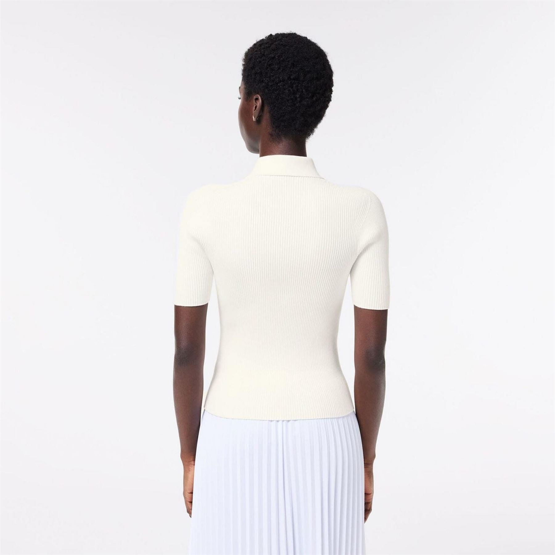 Lacoste Neck Rib Knit Polo Shirt