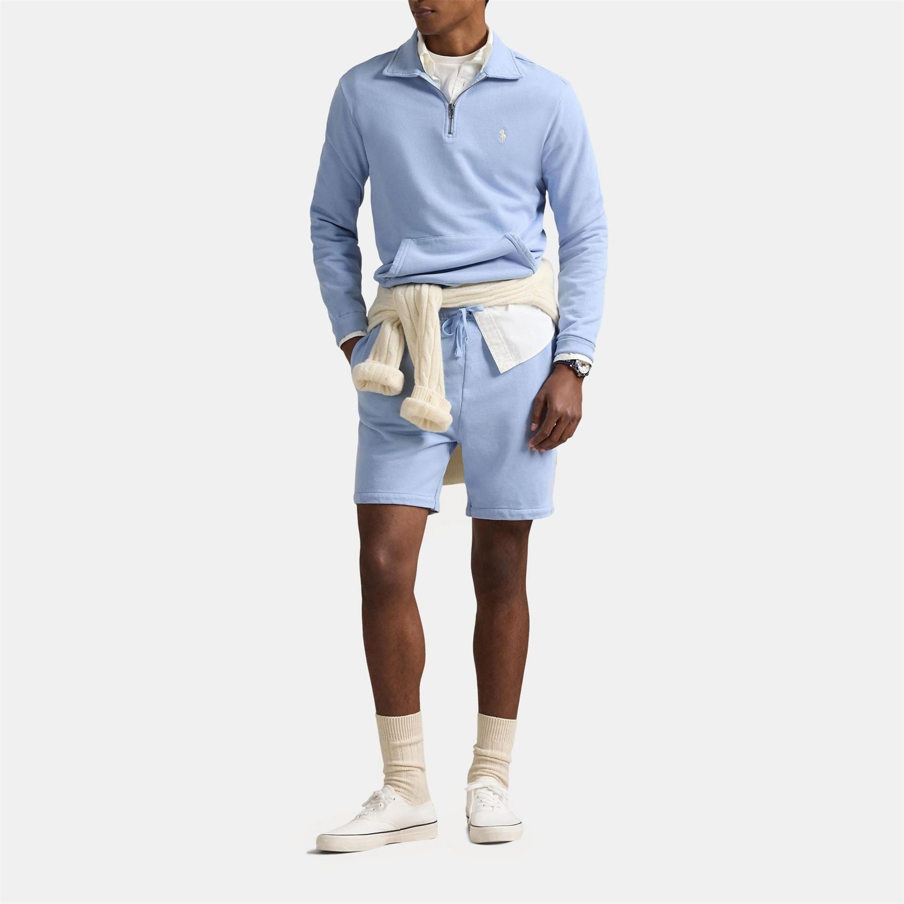 Polo Ralph Lauren Terry Cotton Quarter Zip Sweater