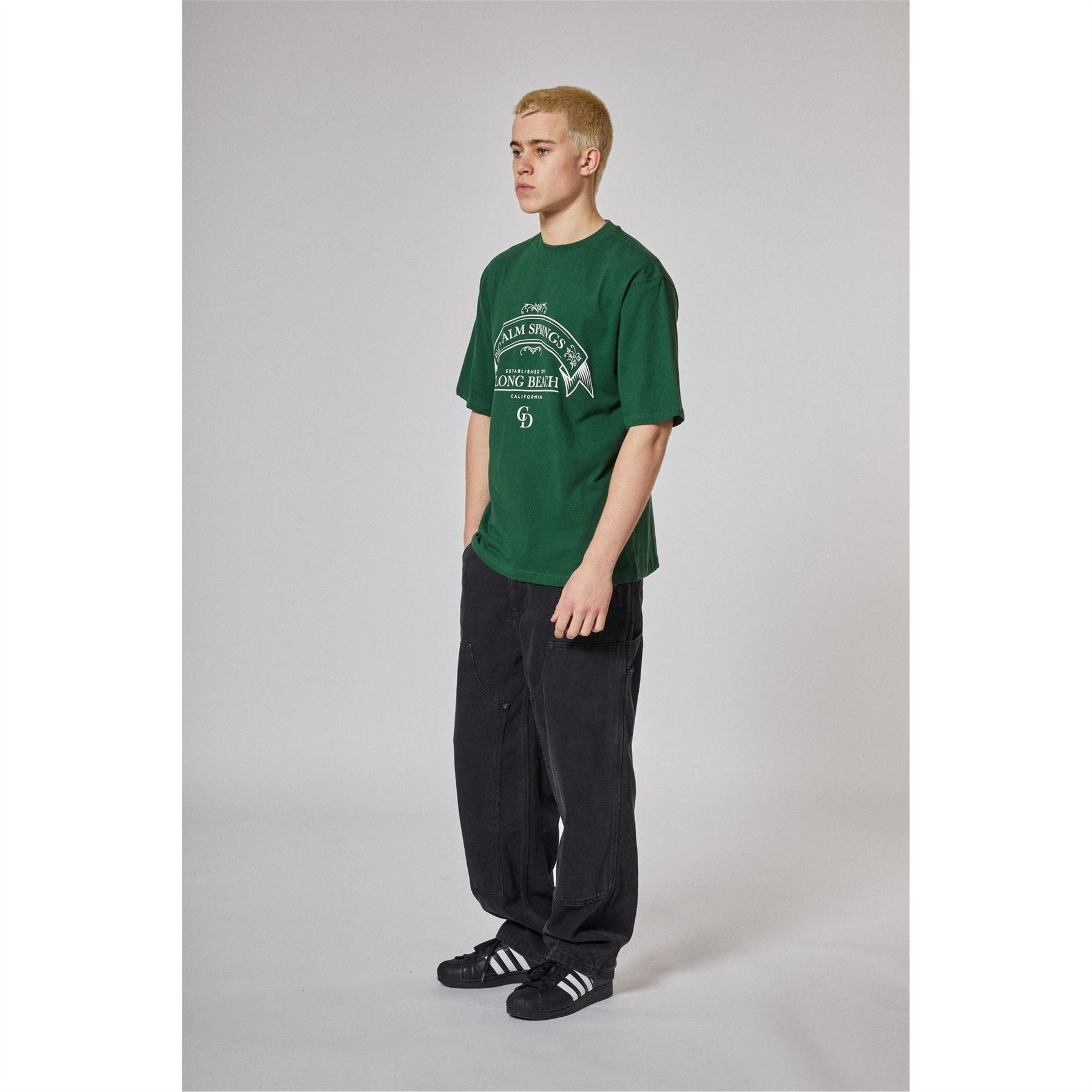 Criminal Damage Oversize Fit Lettering Crew Neck T-Shirt