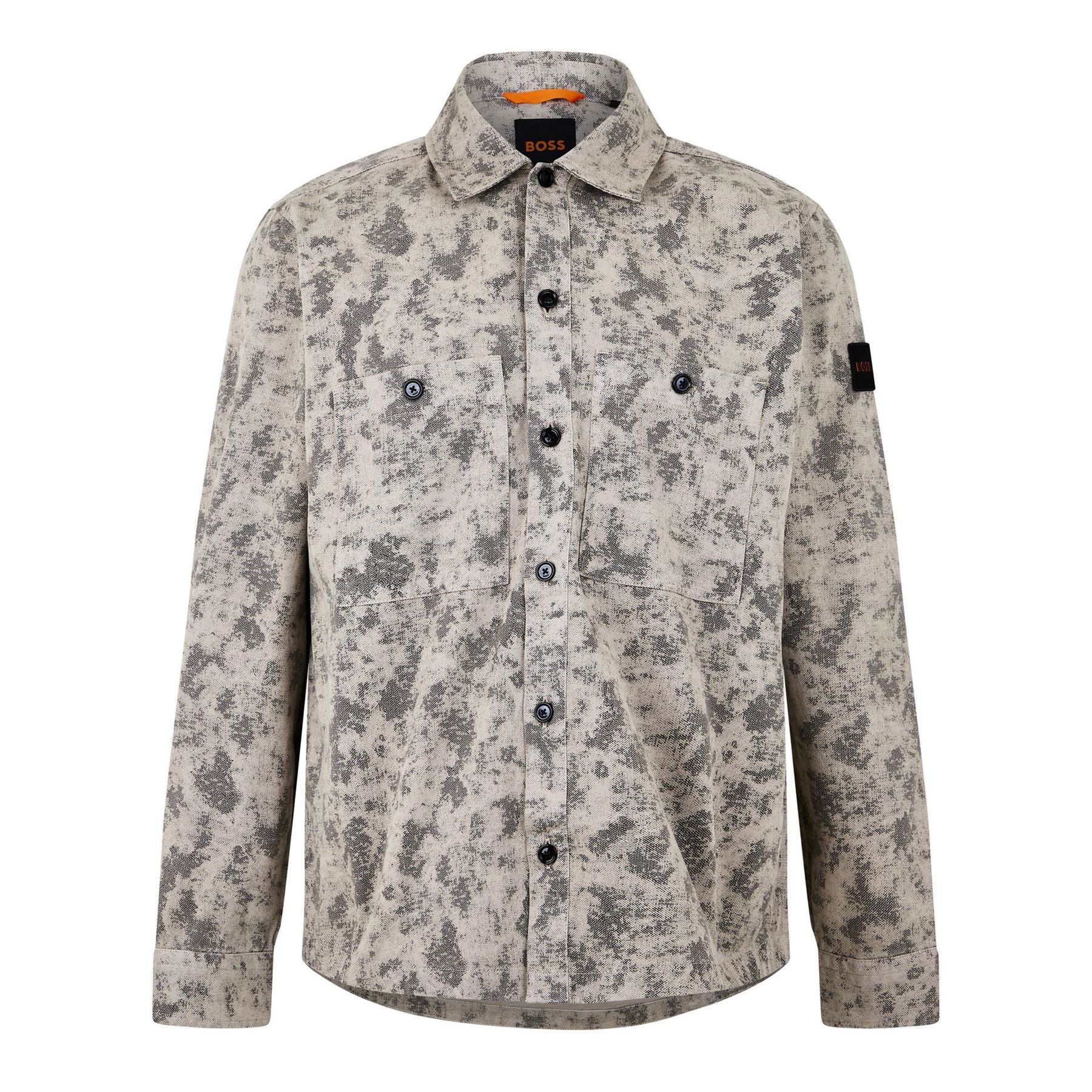 Boss Collared Neck Long Sleeve Regular Fit Overshirt